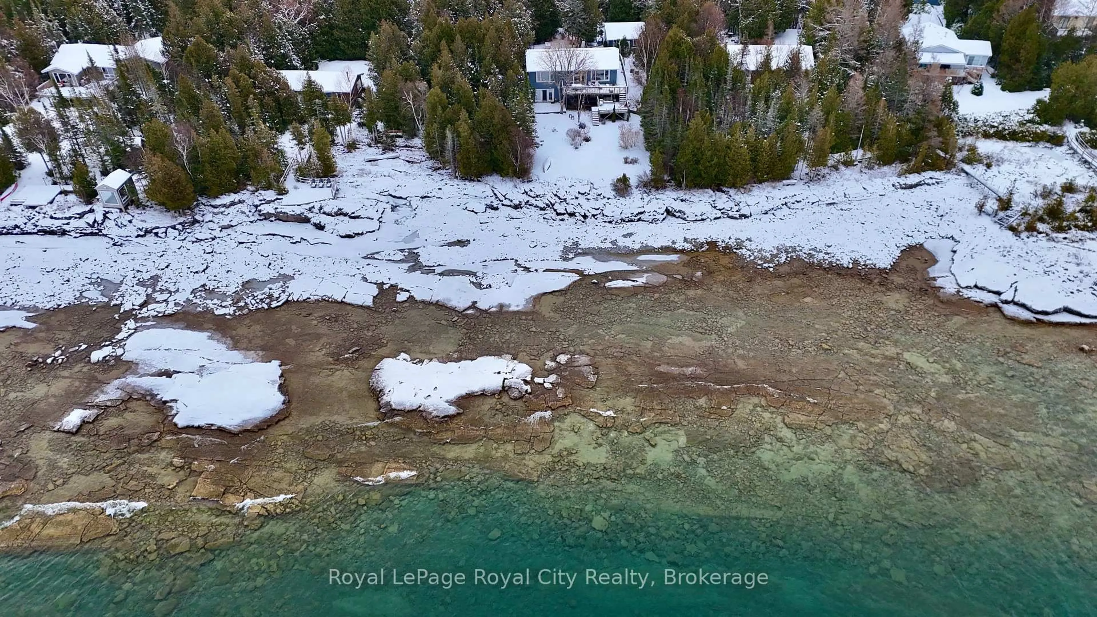 A pic from outside/outdoor area/front of a property/back of a property/a pic from drone, water/lake/river/ocean view for 68 Zorra Dr, Northern Bruce Peninsula Ontario N0H 2R0