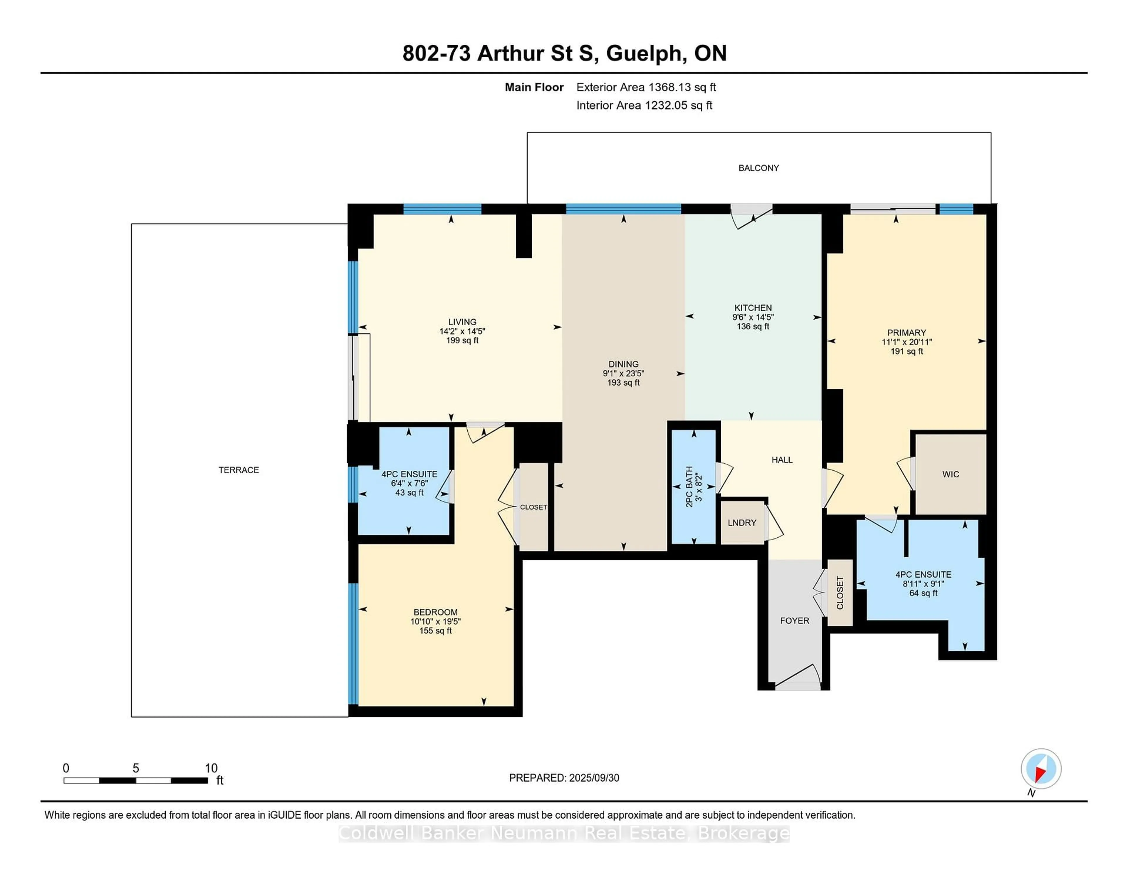 Floor plan for 73 Arthur St #802, Guelph Ontario N1E 0S6