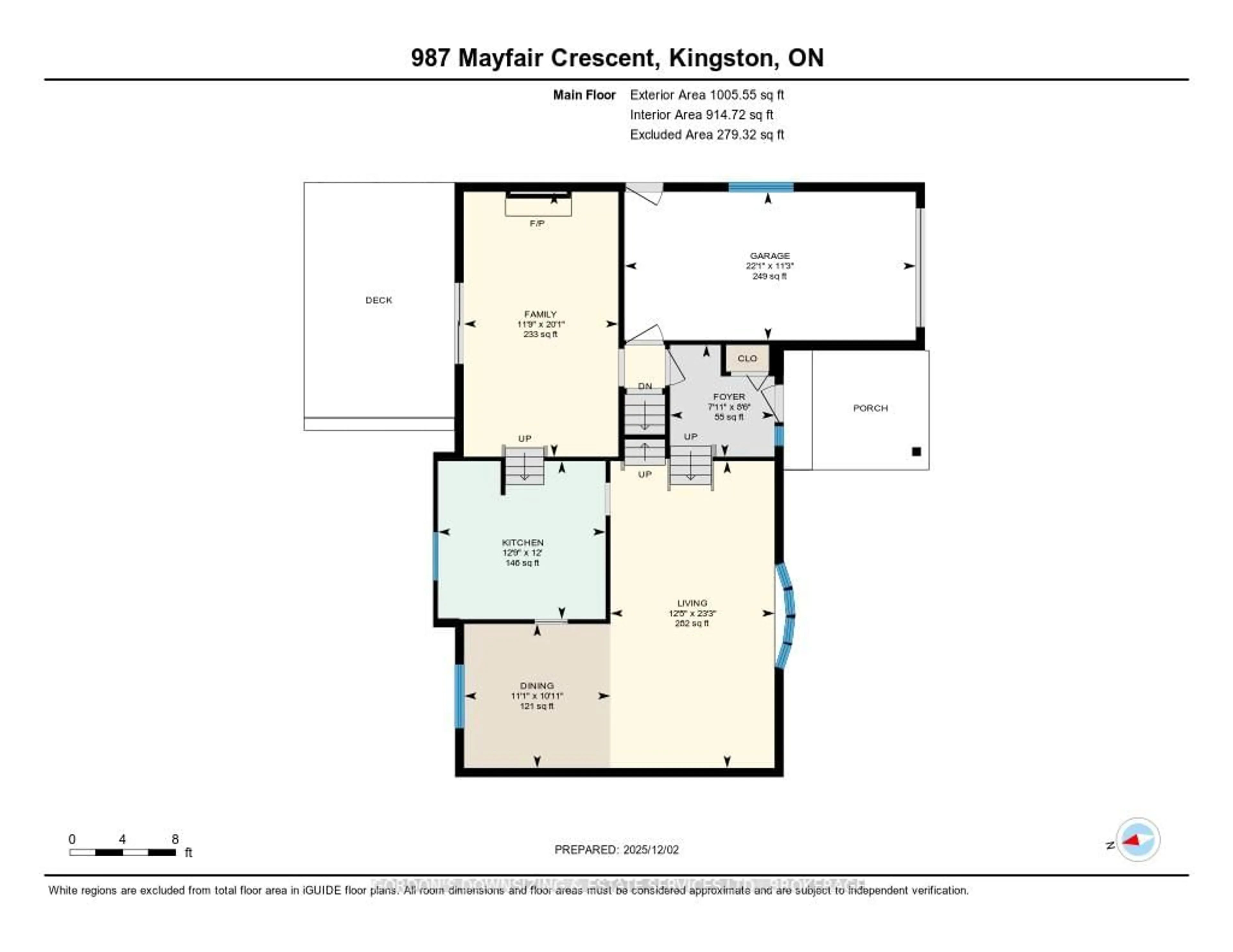 Floor plan for 987 Mayfair Cres, Kingston Ontario K7M 5S5