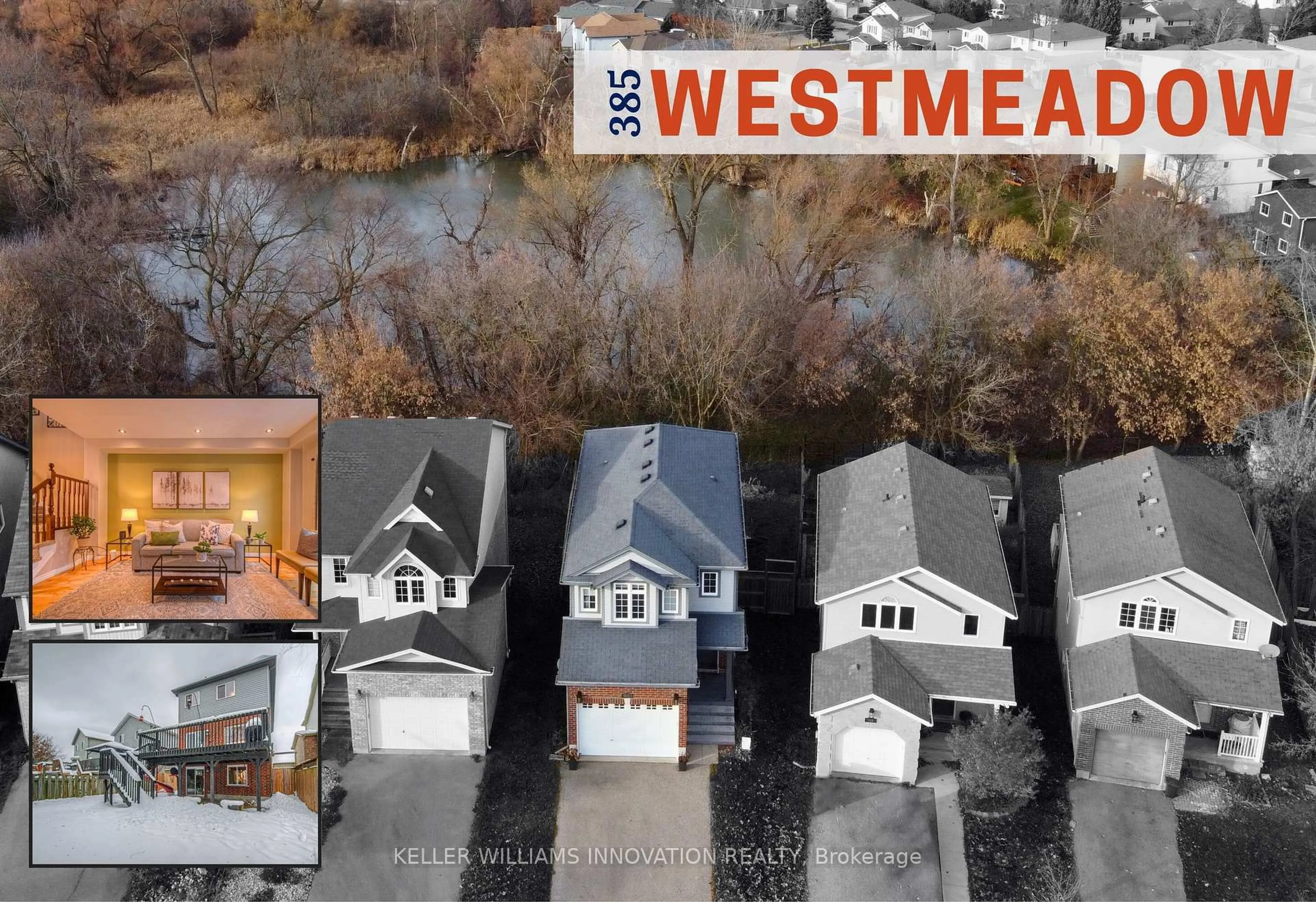 A pic from outside/outdoor area/front of a property/back of a property/a pic from drone, street for 385 Westmeadow Dr, Kitchener Ontario N2N 3K8