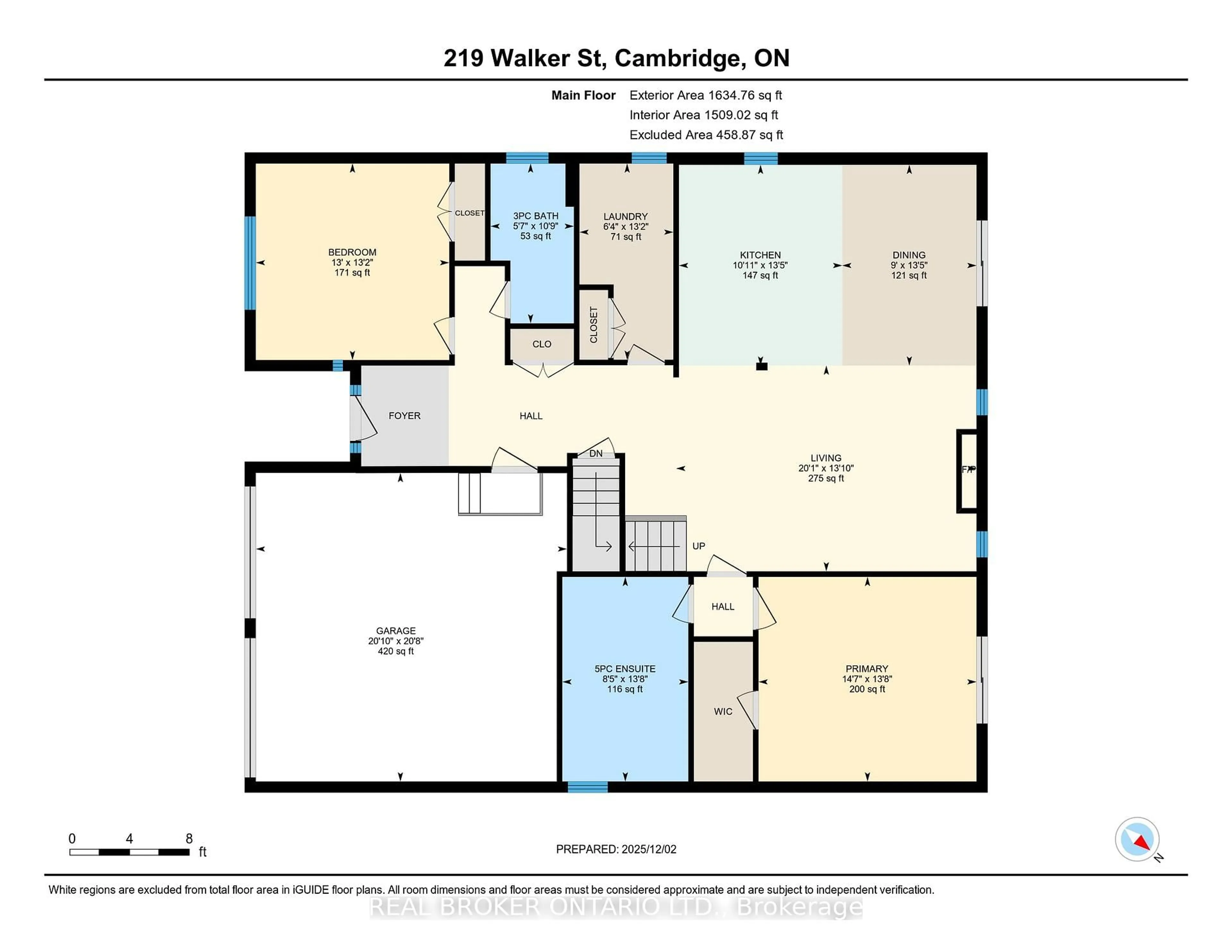 Floor plan for 219 Walker St, Cambridge Ontario N3C 2C4