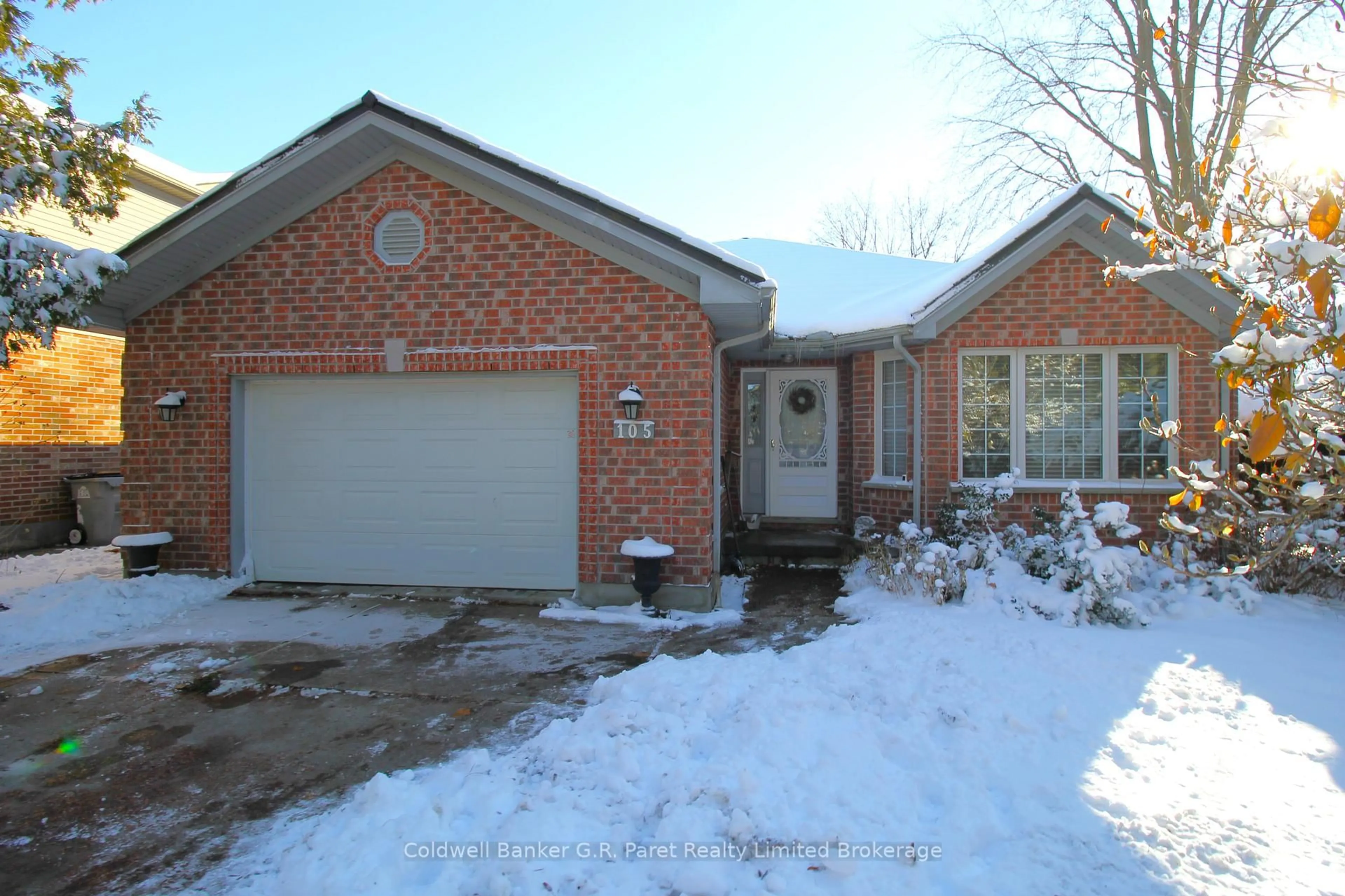 Home with brick exterior material, street for 105 Duchess Ave, Lucan Biddulph Ontario N0M 2J0