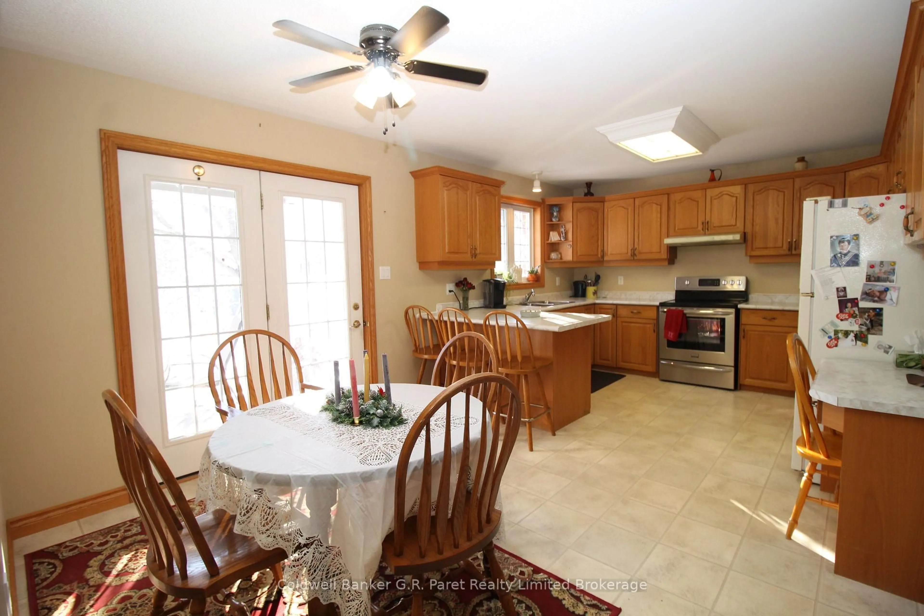Open concept kitchen, ceramic/tile floor for 105 Duchess Ave, Lucan Biddulph Ontario N0M 2J0