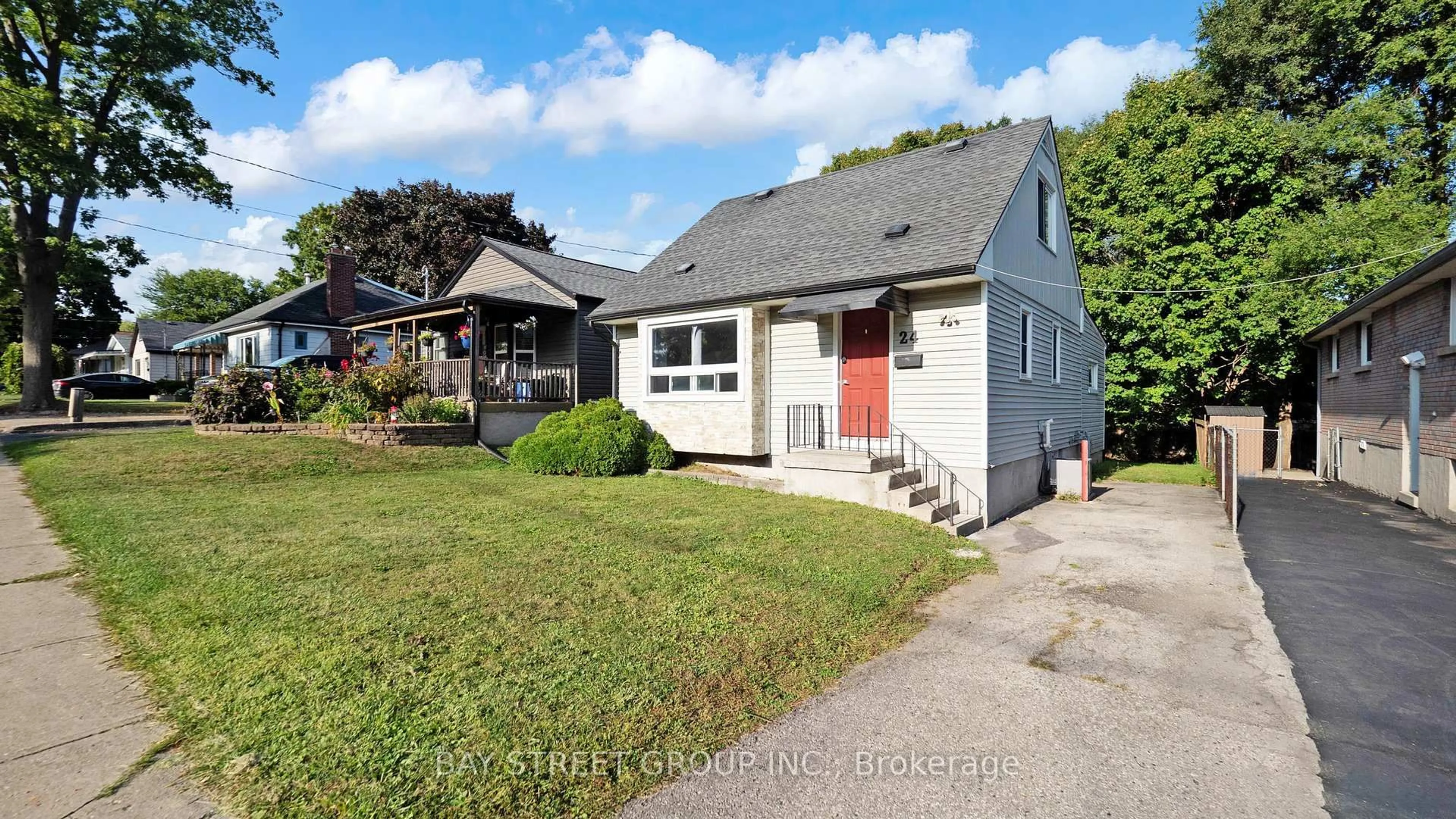 Home with vinyl exterior material, street for 24 Empire St, London East Ontario N5Y 1G7