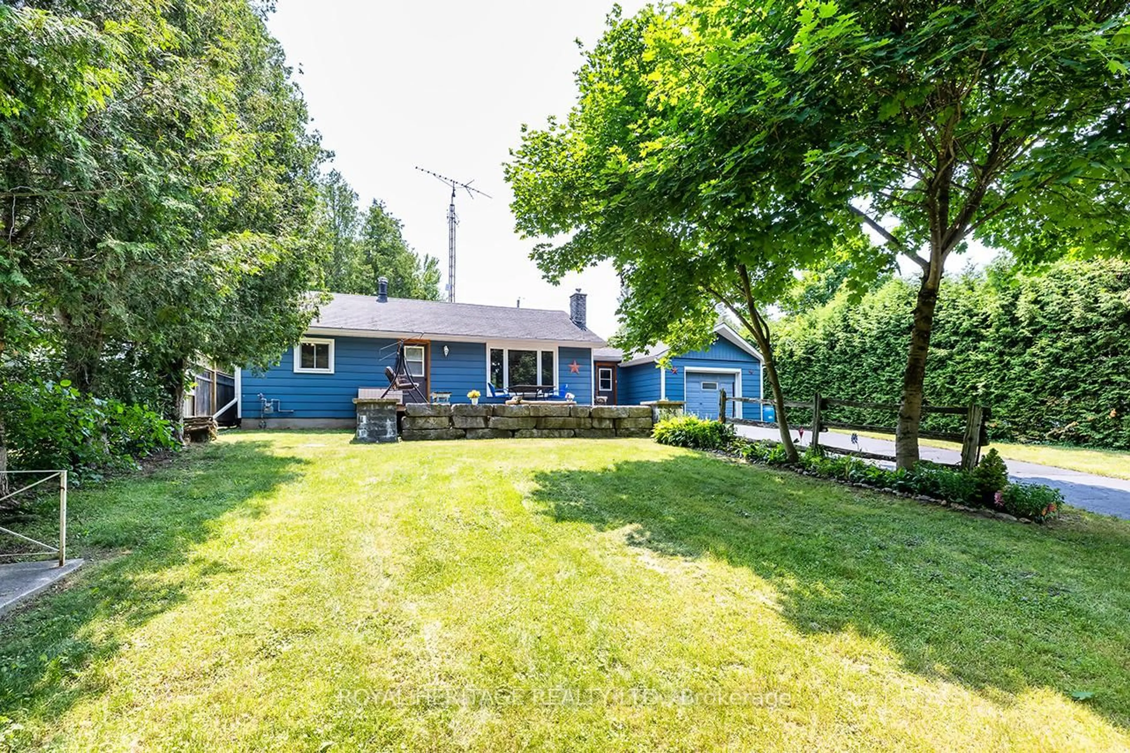 A pic from outside/outdoor area/front of a property/back of a property/a pic from drone, street for 5291 County 45 Rd, Hamilton Township Ontario K0K 1C0