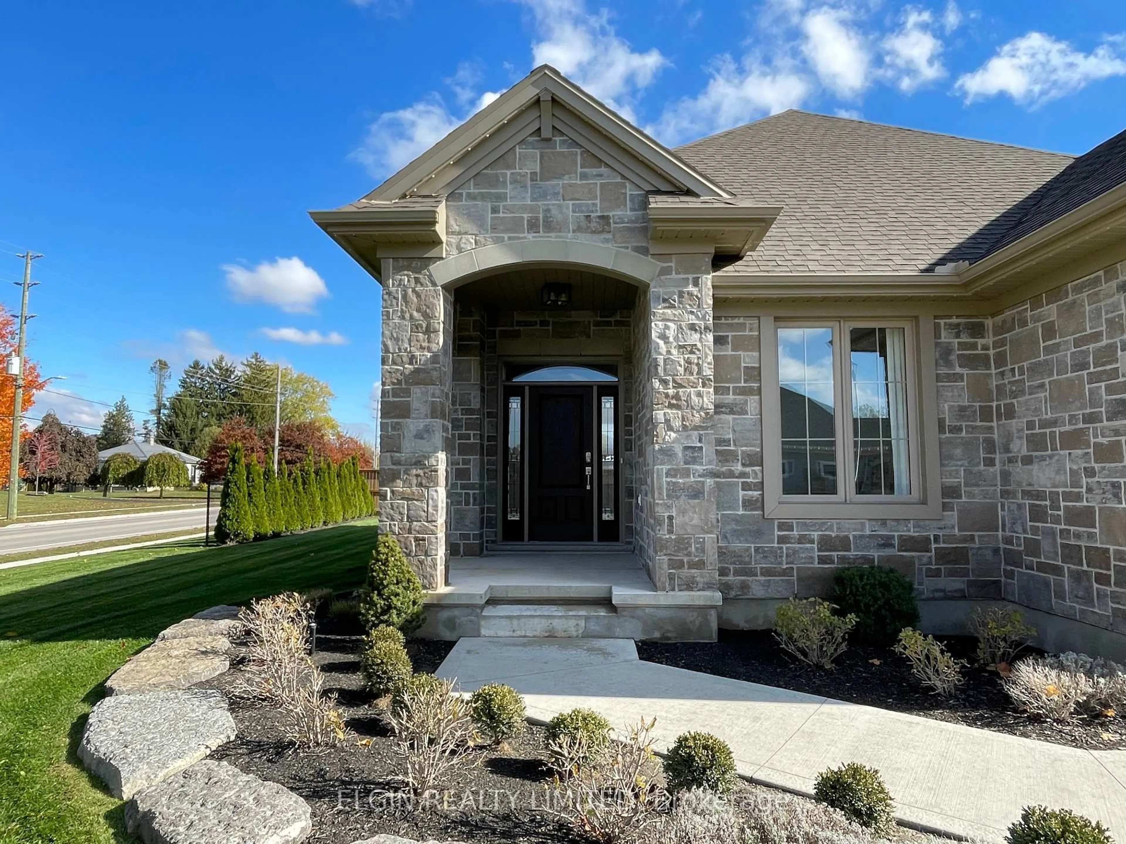 Home with brick exterior material, street for 1 Huntley Ave, Tillsonburg Ontario N4G 0J3