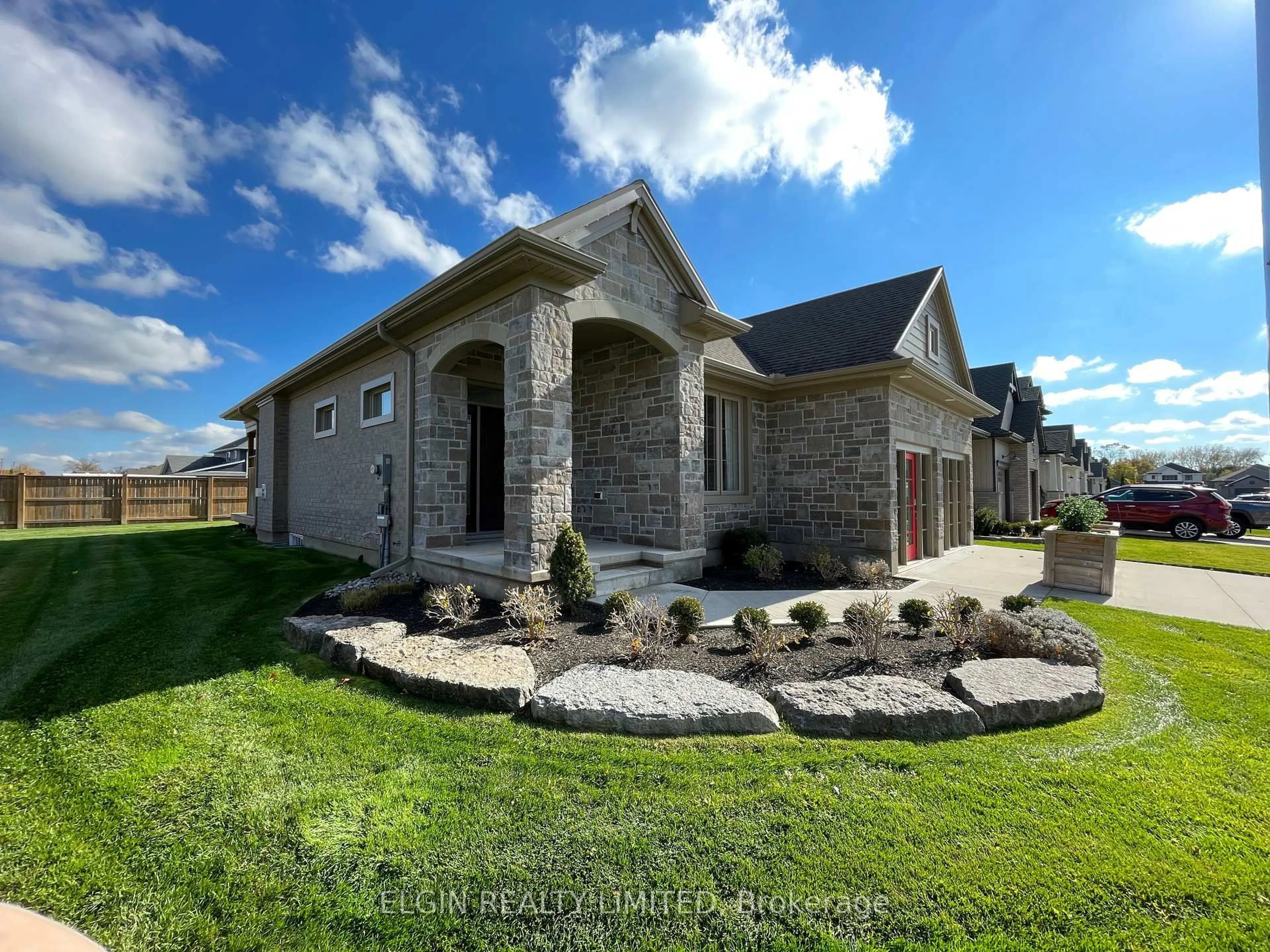 Home with brick exterior material, building for 1 Huntley Ave, Tillsonburg Ontario N4G 0J3