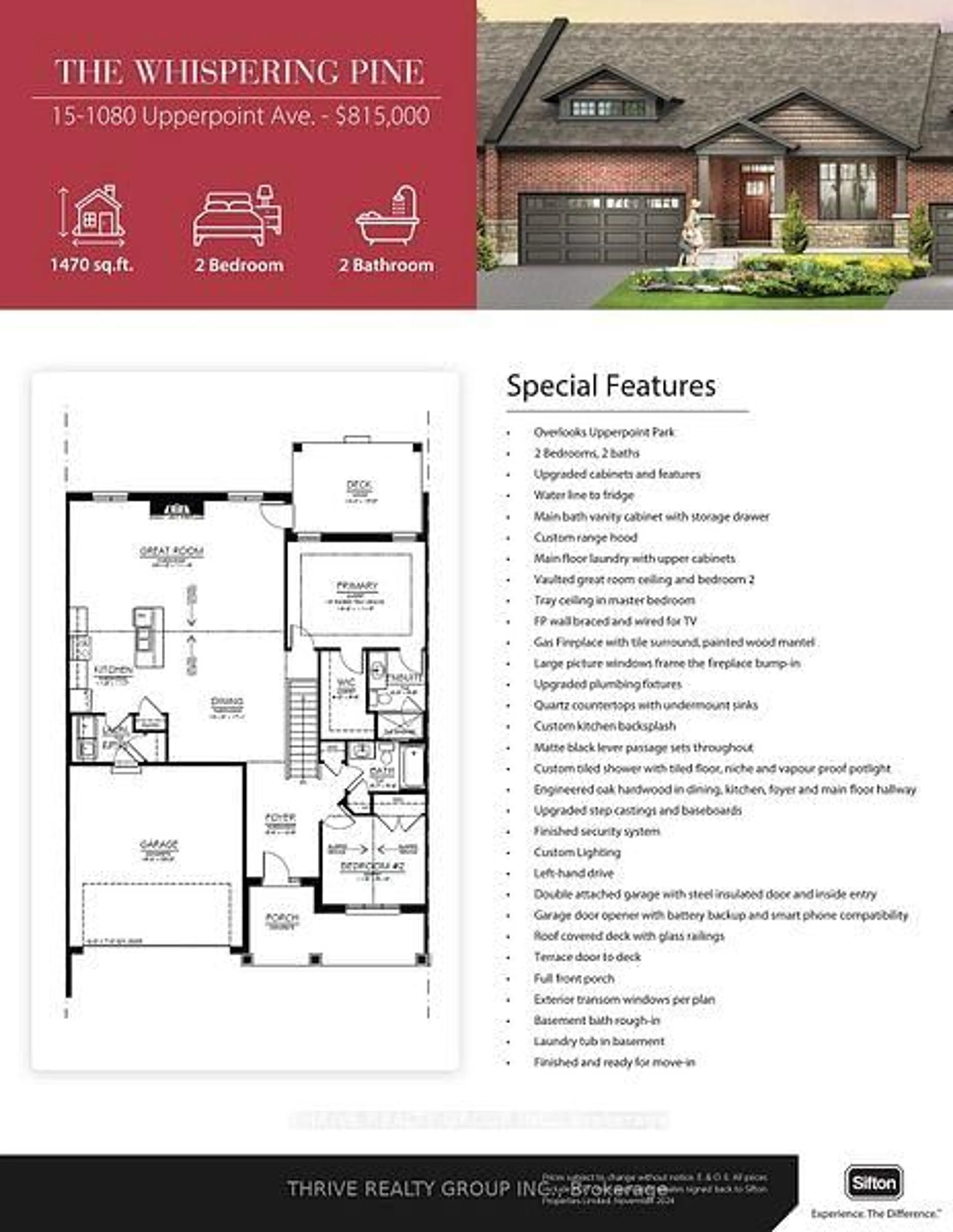 Floor plan for 1080 Upperpoint Ave #15, London South Ontario N6K 4M9
