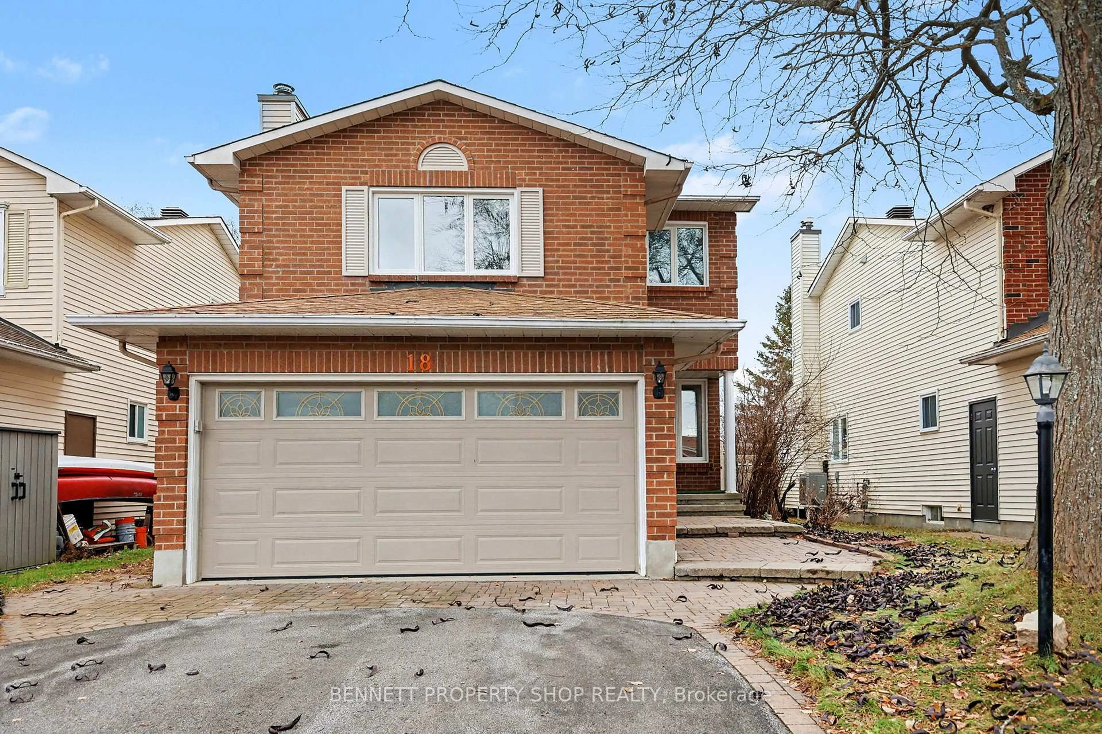 Home with brick exterior material, street for 18 Shetland Way, Kanata Ontario K2M 1R9