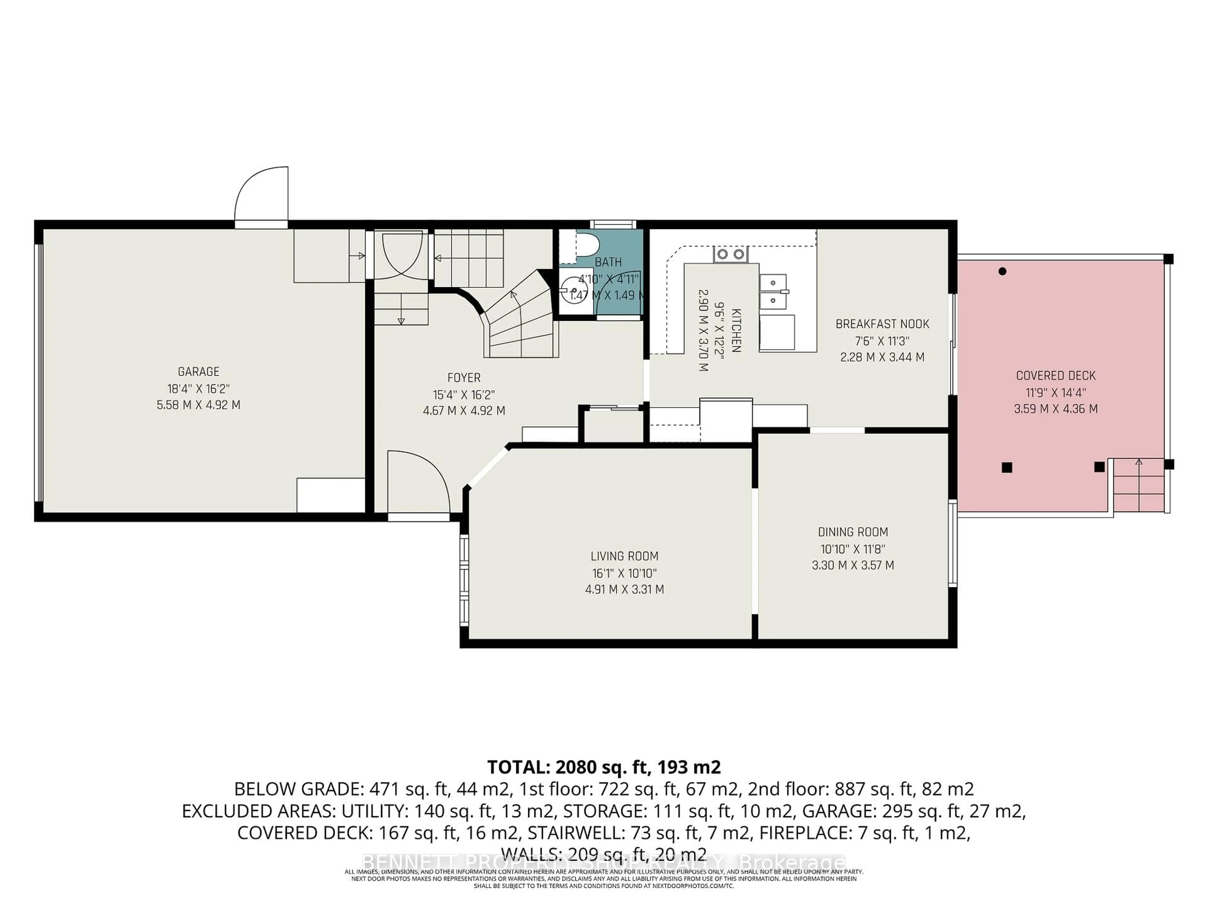 Floor plan for 18 Shetland Way, Kanata Ontario K2M 1R9