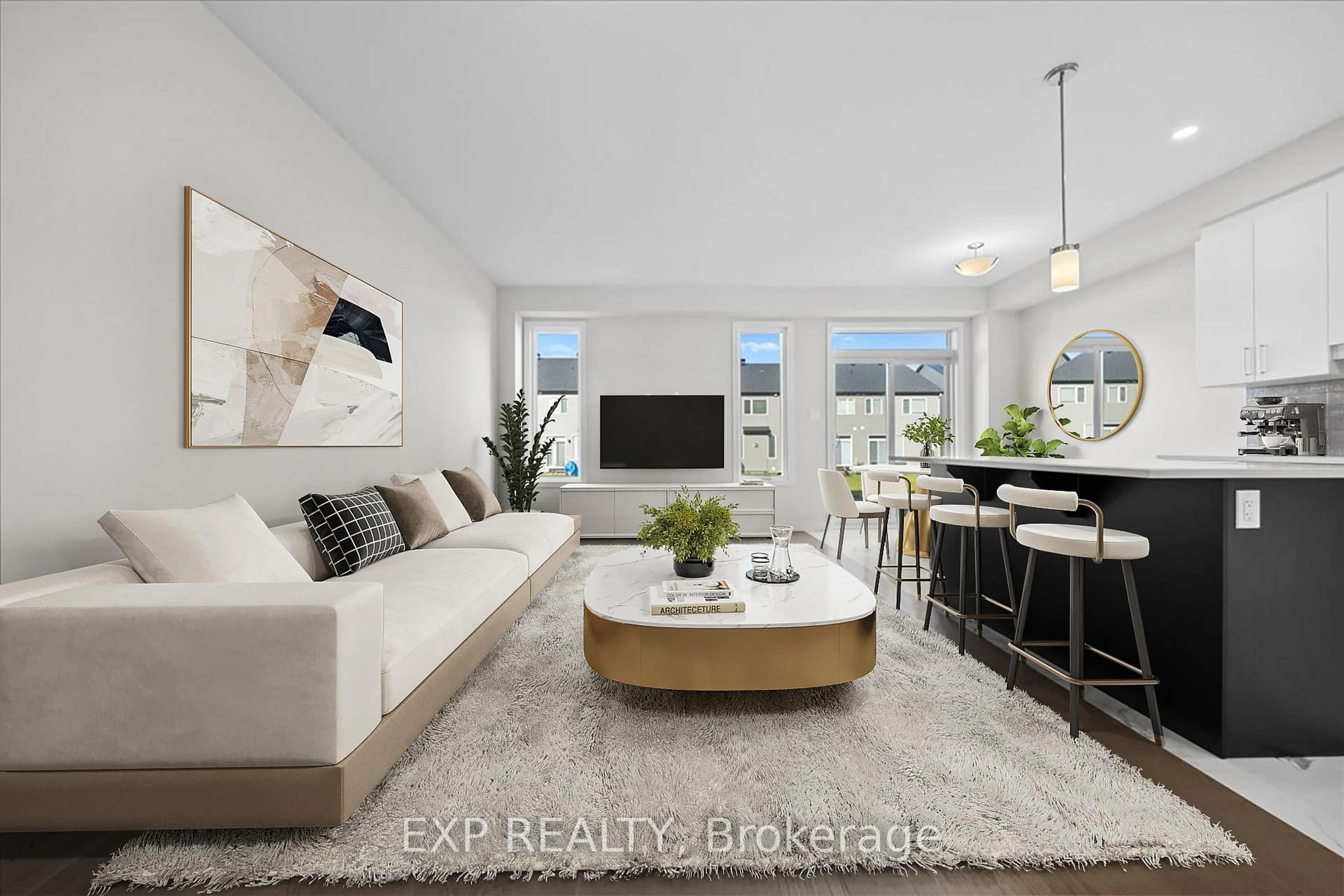 Living room with furniture, ceramic/tile floor for 1940 HAWKER Private, Carp Ontario K0A 1L0