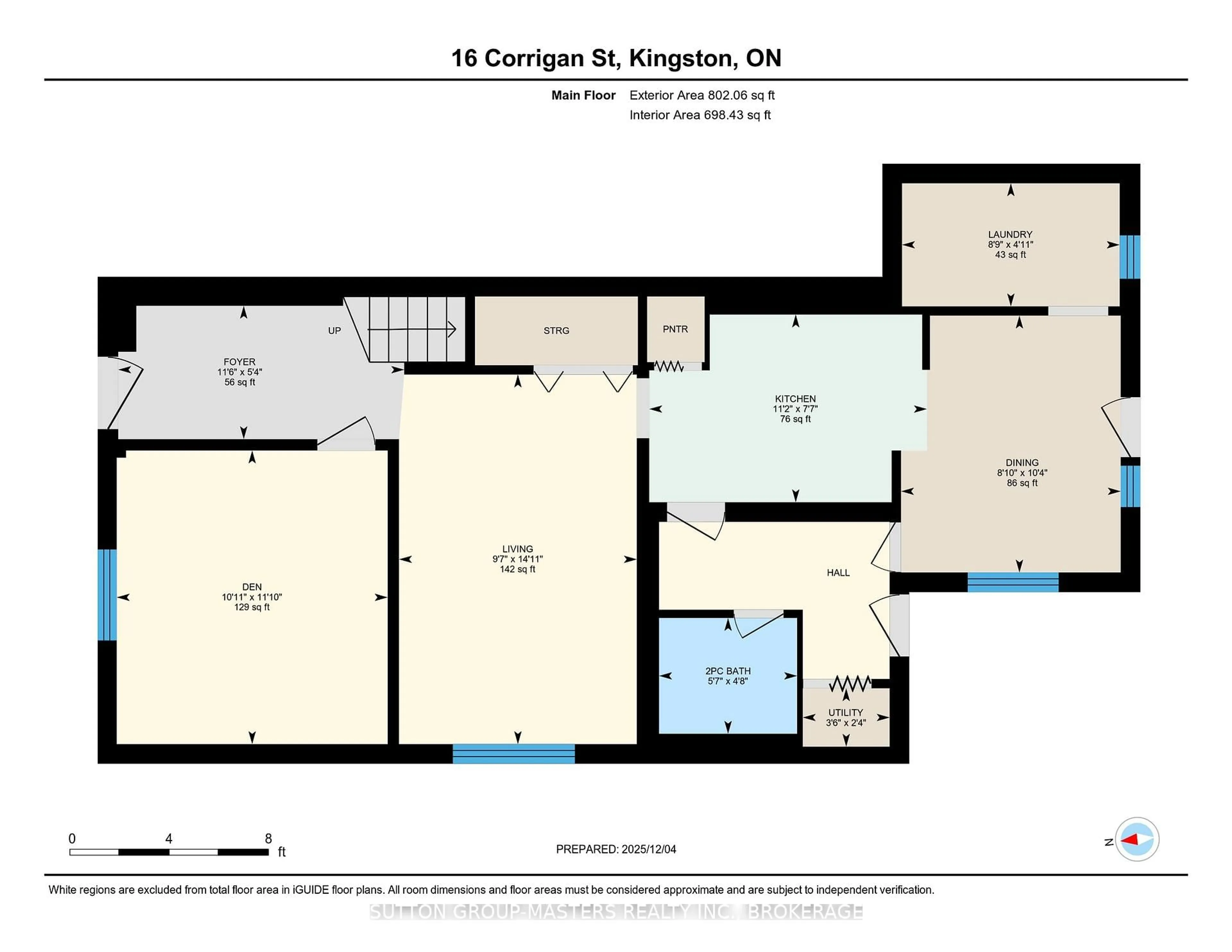Floor plan for 16 Corrigan St, Kingston Ontario K7K 1S4