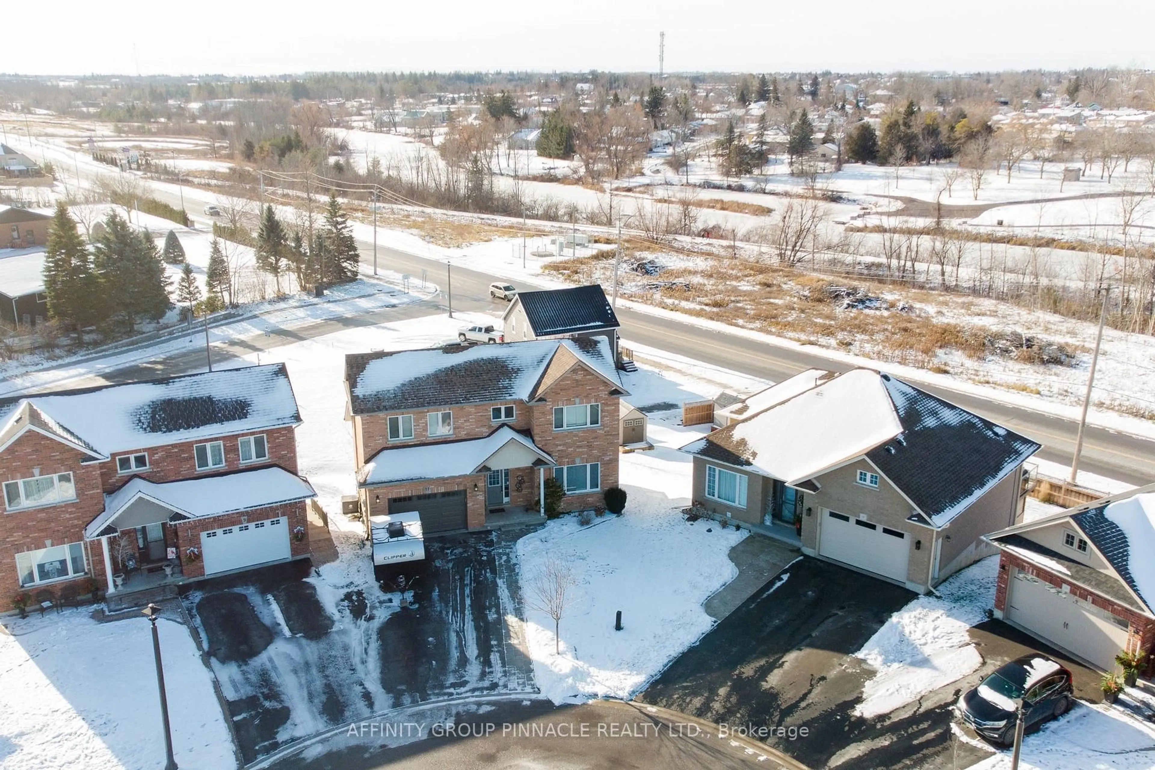 A pic from outside/outdoor area/front of a property/back of a property/a pic from drone, street for 11 Moynes Crt, Kawartha Lakes Ontario K9V 0L2