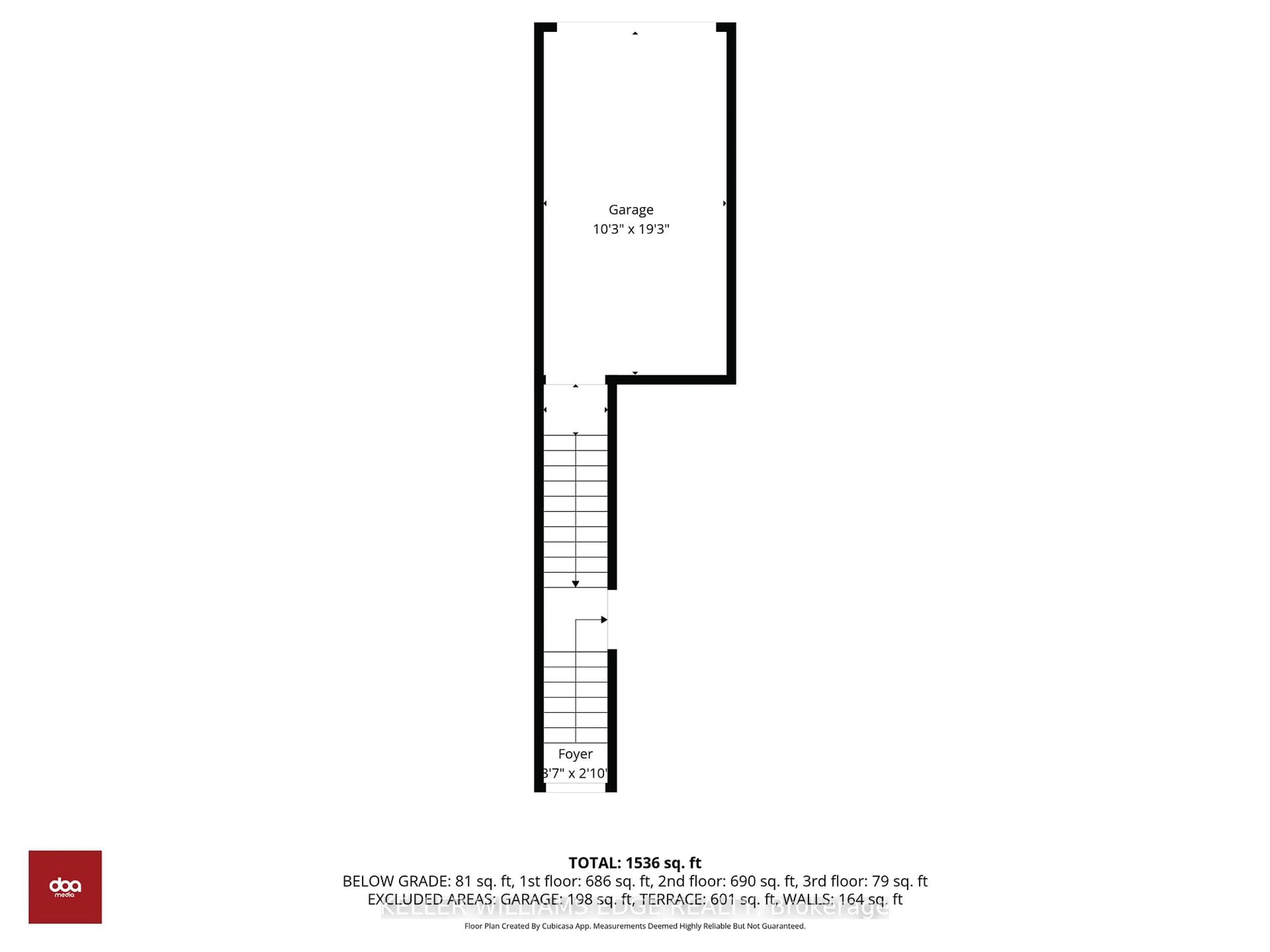 Floor plan for 261 Skinner Rd #16, Hamilton Ontario L8B 1W6