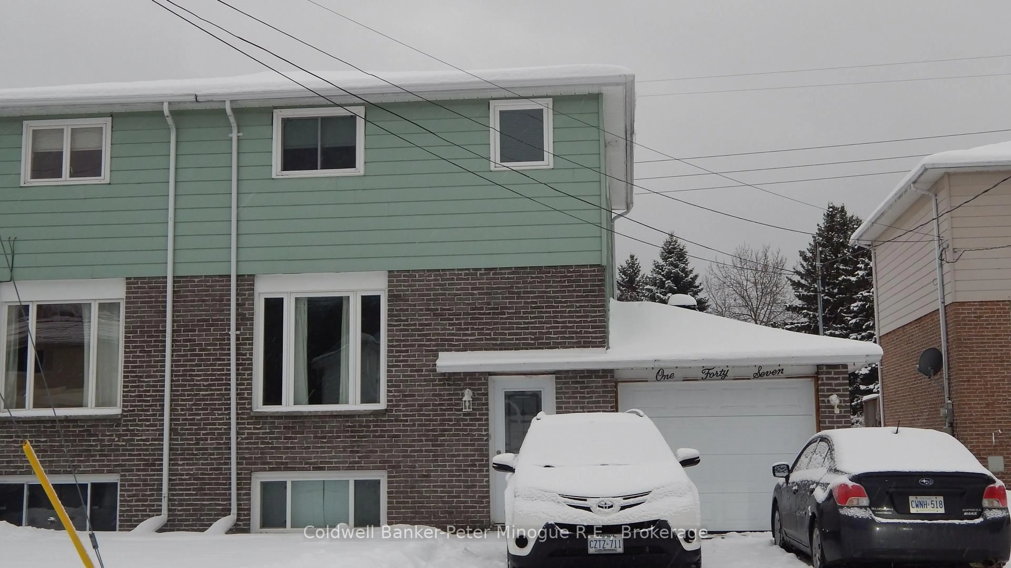 Home with vinyl exterior material, street for 147 Sherryl Cres, North Bay Ontario P1B 8R8