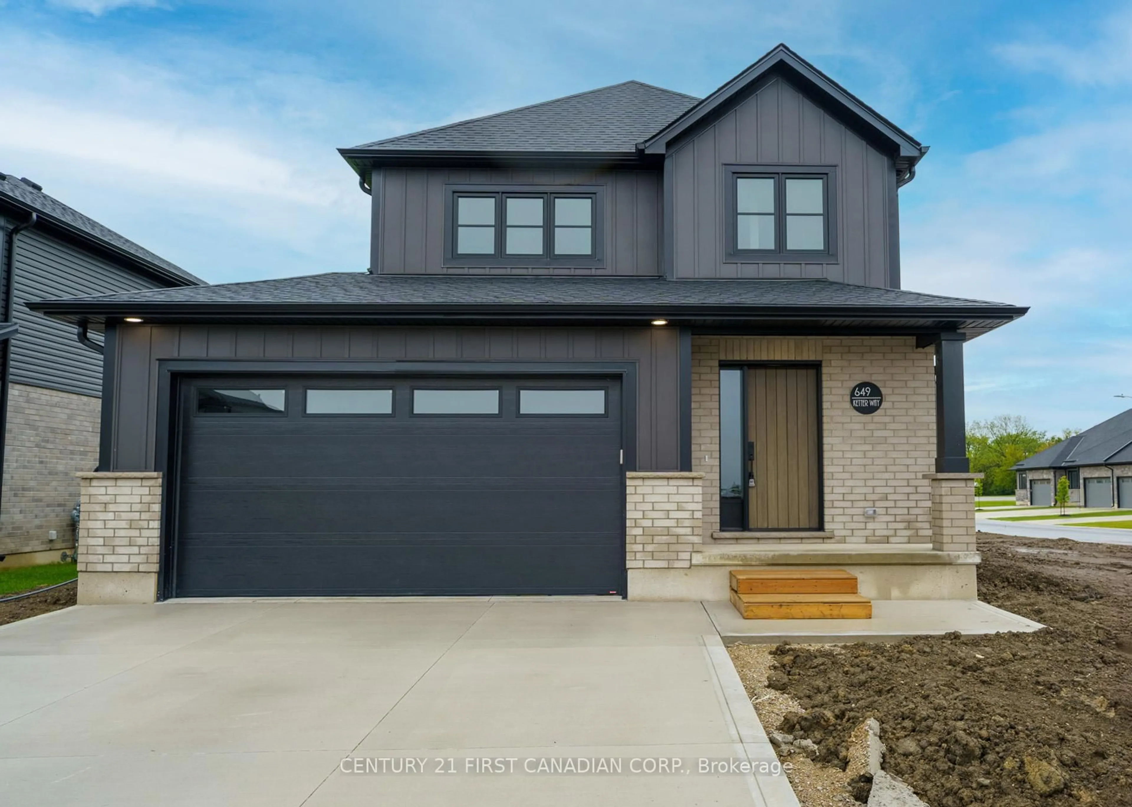 Home with brick exterior material, street for 34 Postma Cres, North Middlesex Ontario N0M 1A0