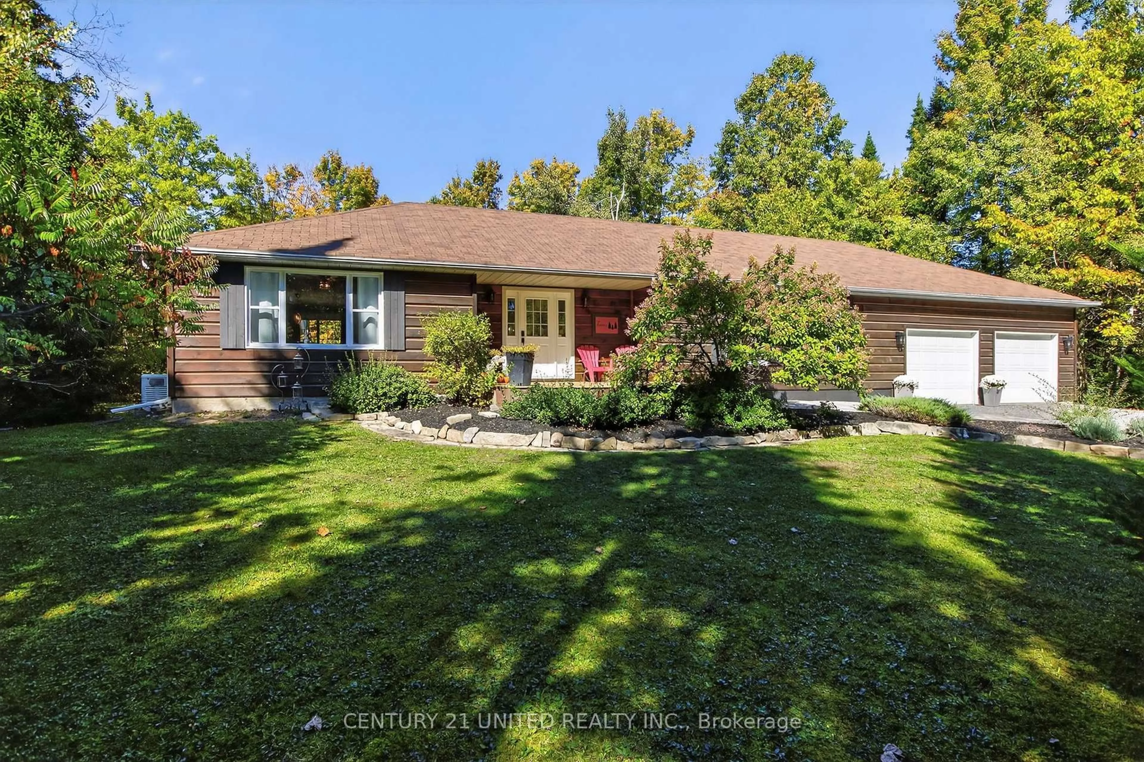 A pic from outside/outdoor area/front of a property/back of a property/a pic from drone, street for 5 Fire Route 46, Trent Lakes Ontario K0L 1J0