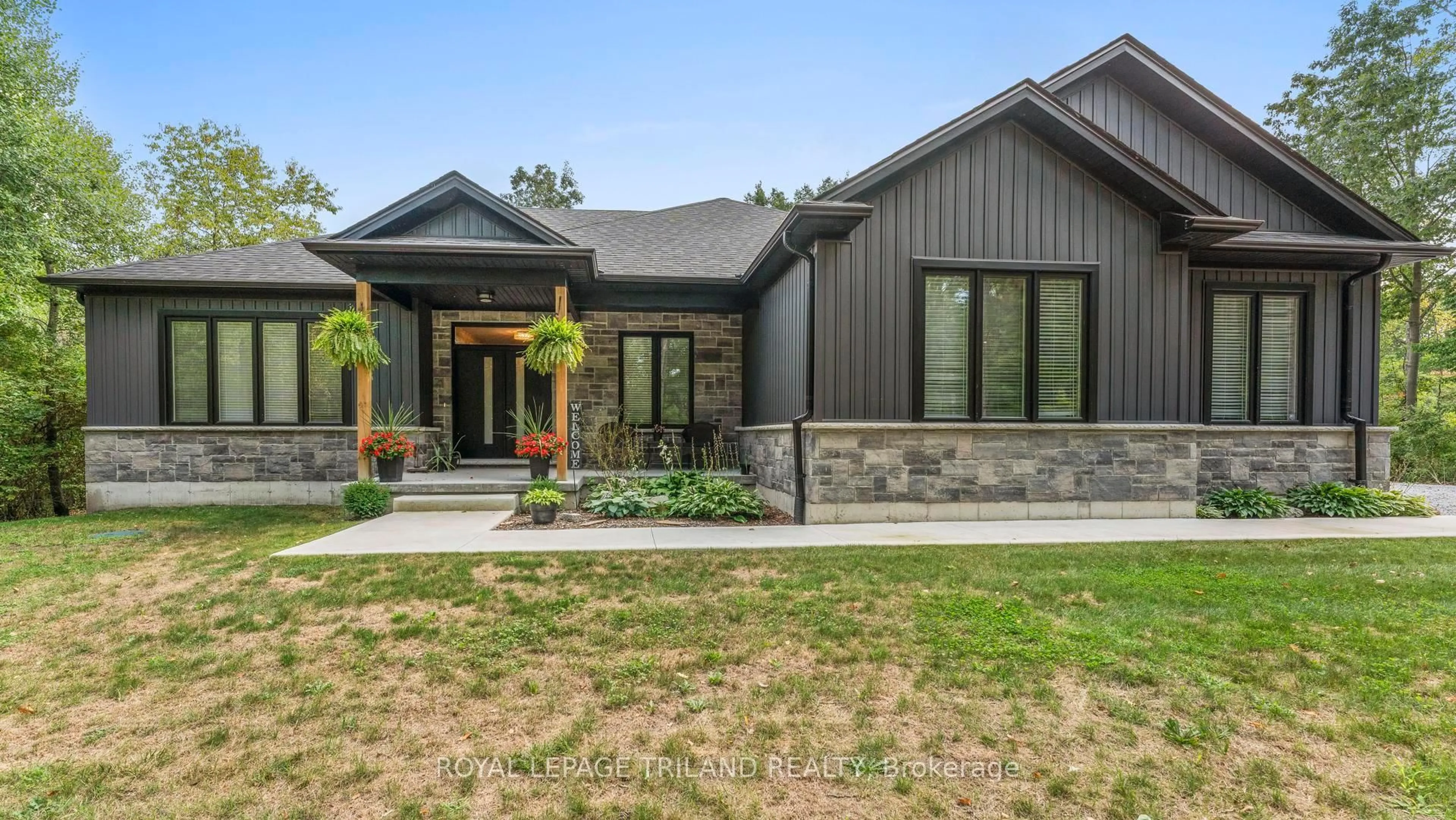 Home with brick exterior material, street for 8443 Goosemarsh Line, Lambton Shores Ontario N0M 1T0