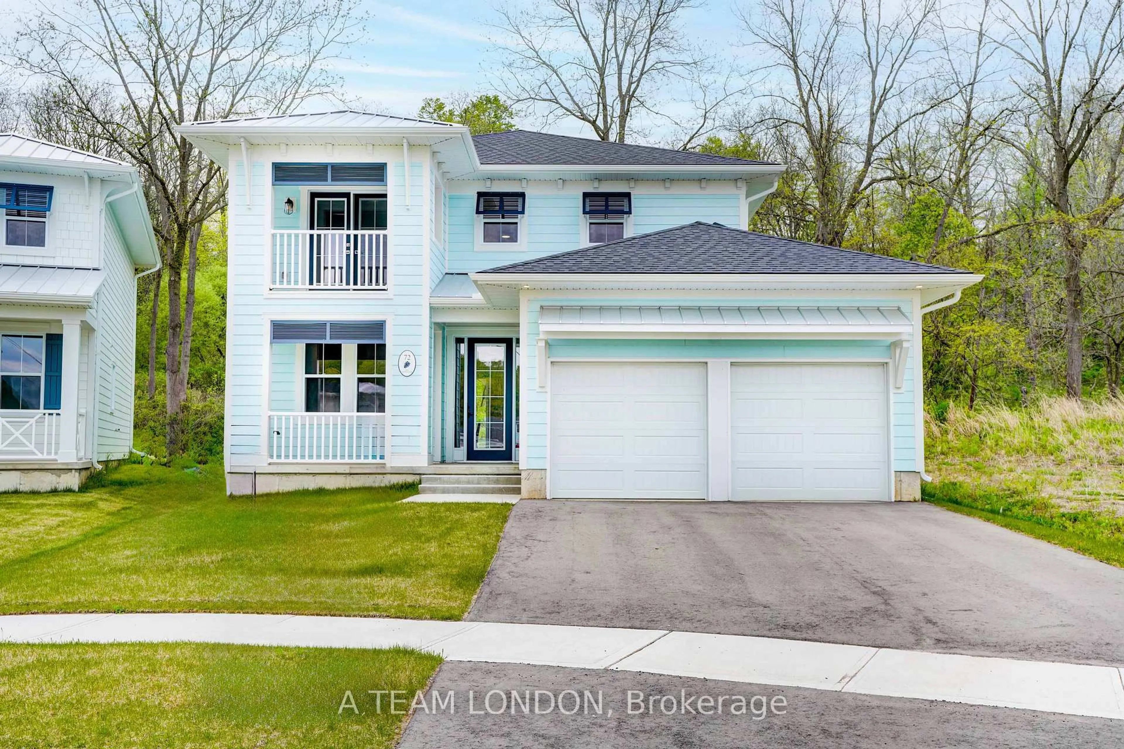 Home with vinyl exterior material, street for 72 The Prom, Central Elgin Ontario N5L 1C5