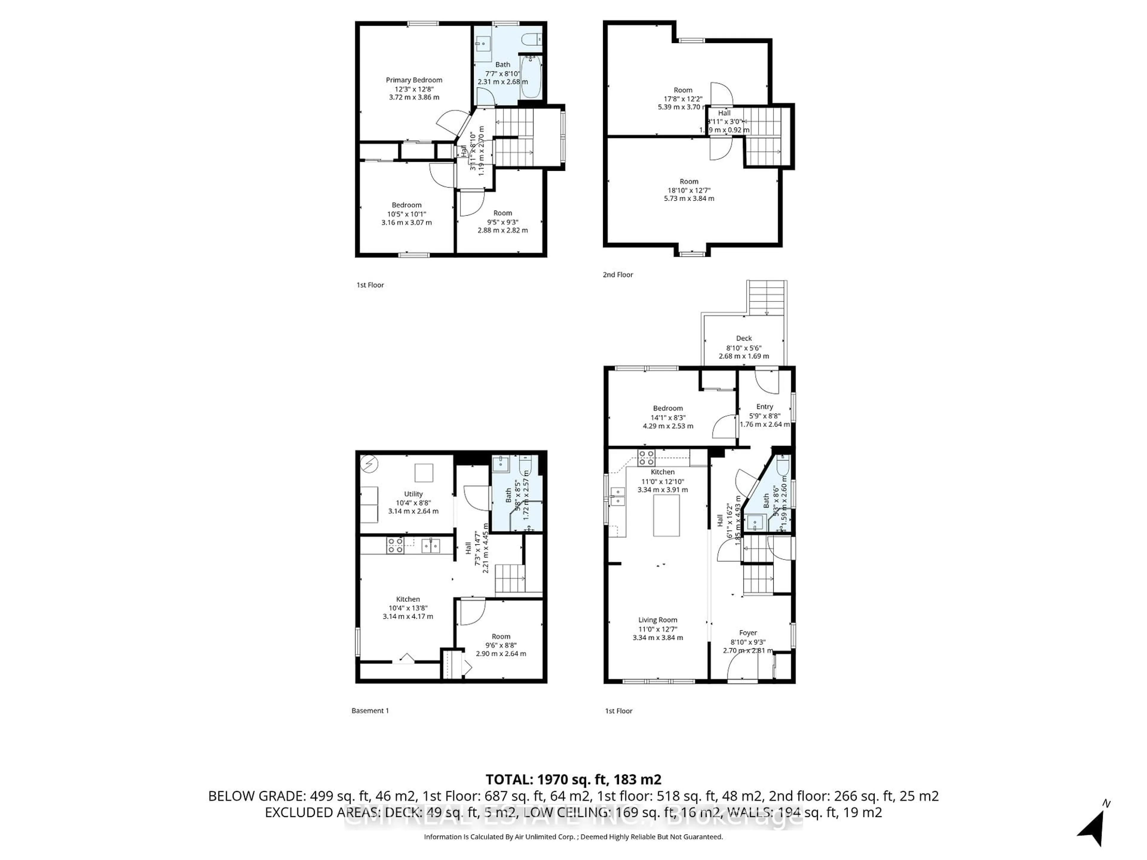 Floor plan for 122 Montrose St, Windsor Ontario N8X 1A3