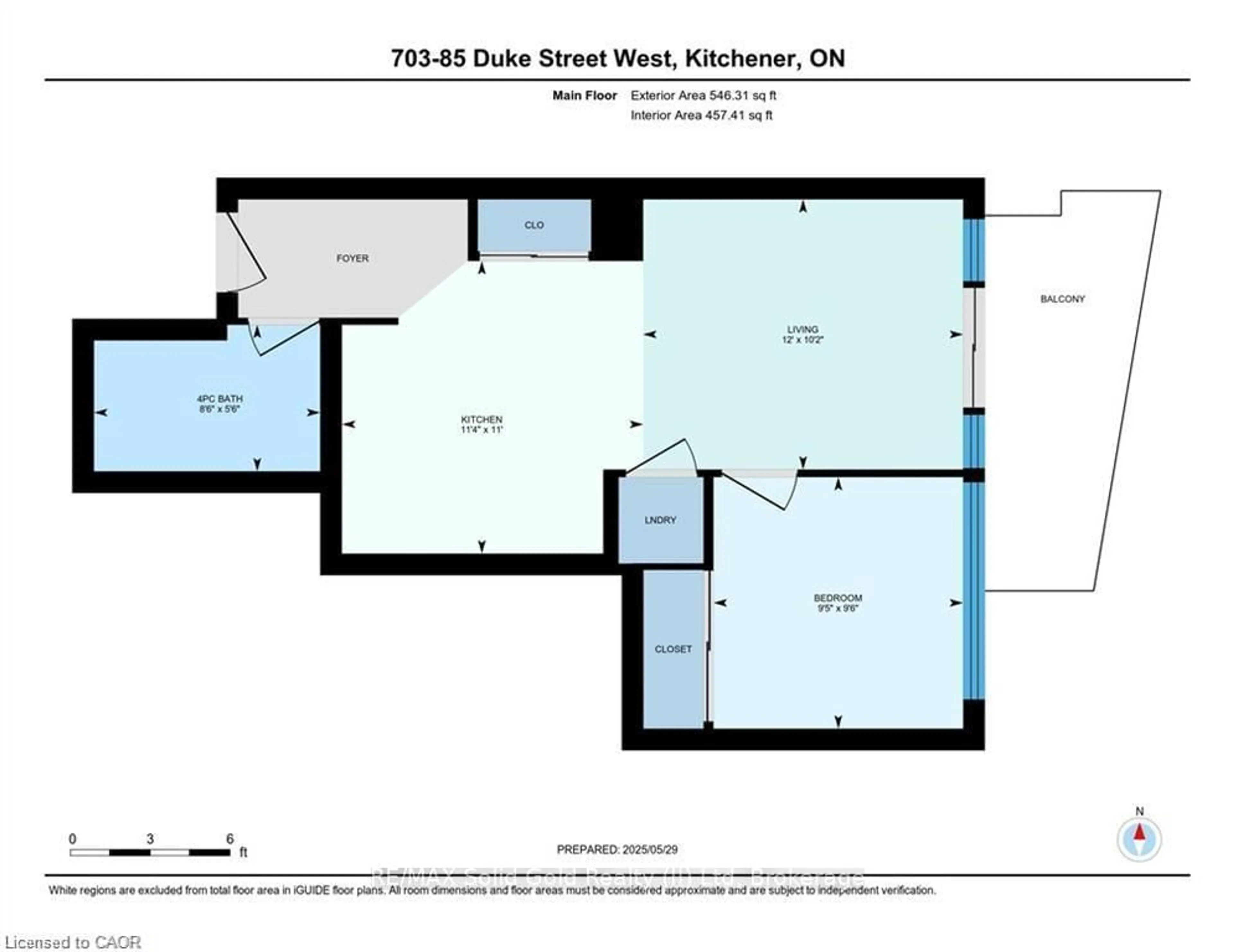 Floor plan for 85 Duke St #703, Kitchener Ontario N2H 4Y7