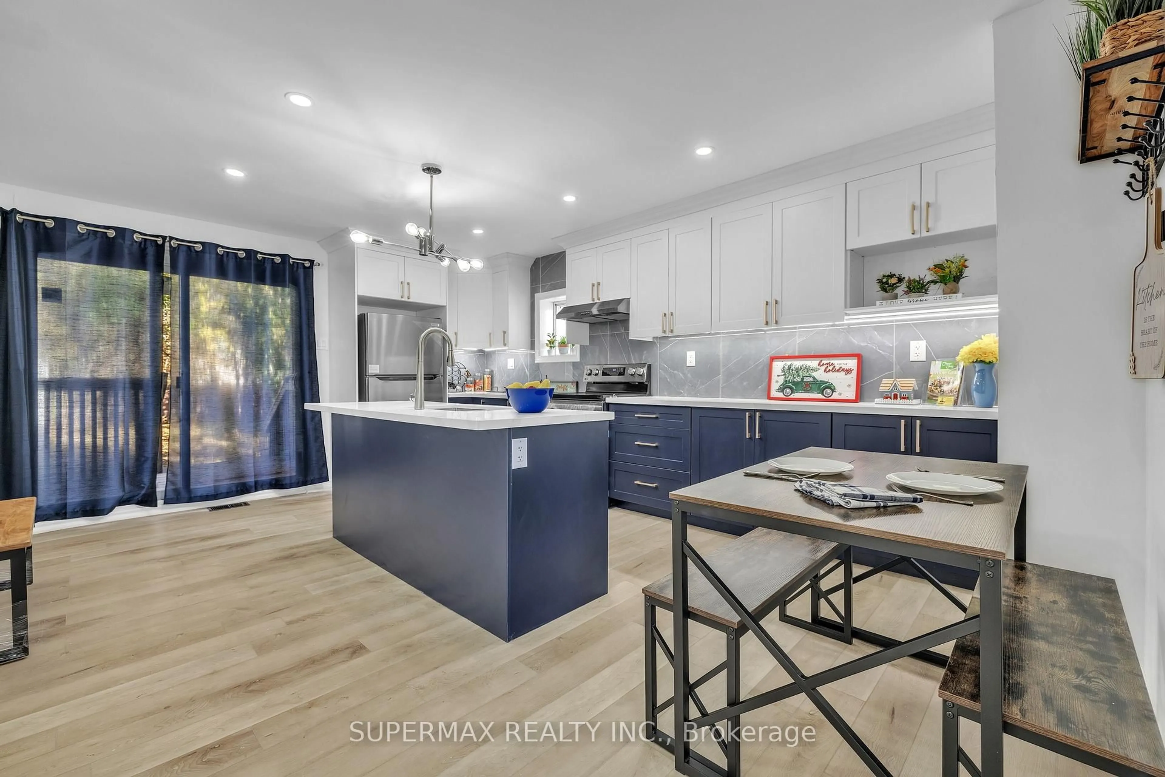 Open concept kitchen, ceramic/tile floor for 156 Brisbin St, London East Ontario N5Z 2M1