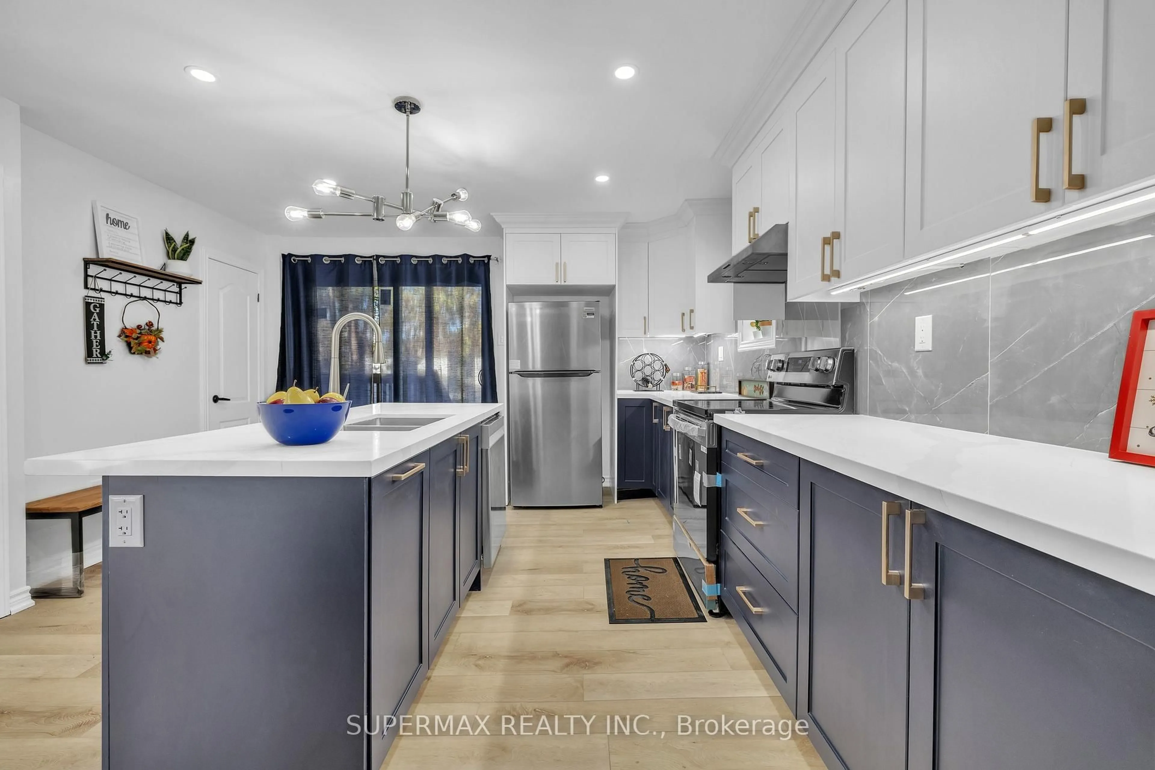 Open concept kitchen, ceramic/tile floor for 156 Brisbin St, London East Ontario N5Z 2M1