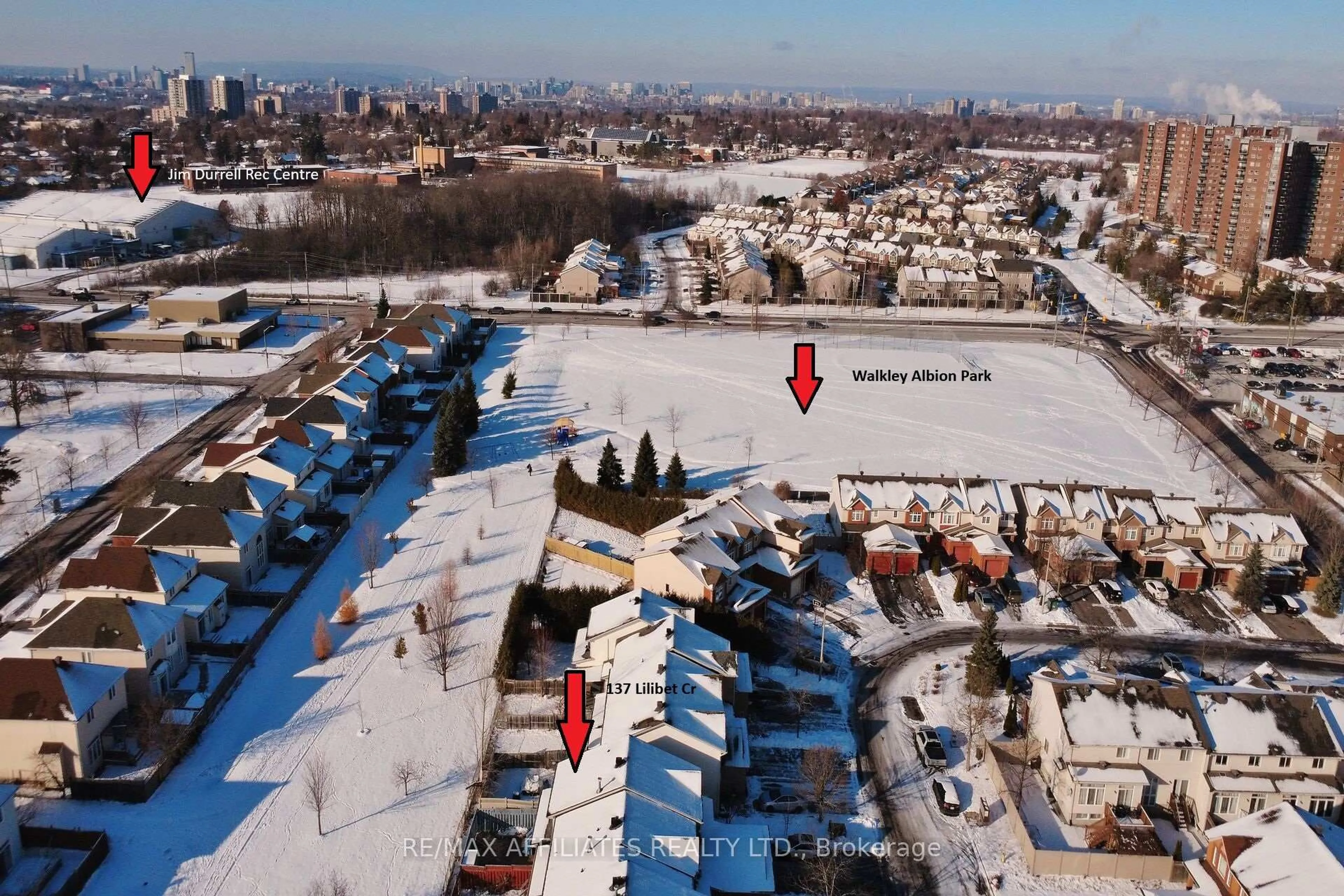 A pic from outside/outdoor area/front of a property/back of a property/a pic from drone, unknown for 137 Lilibet Cres, Ottawa Ontario K1V 2A1