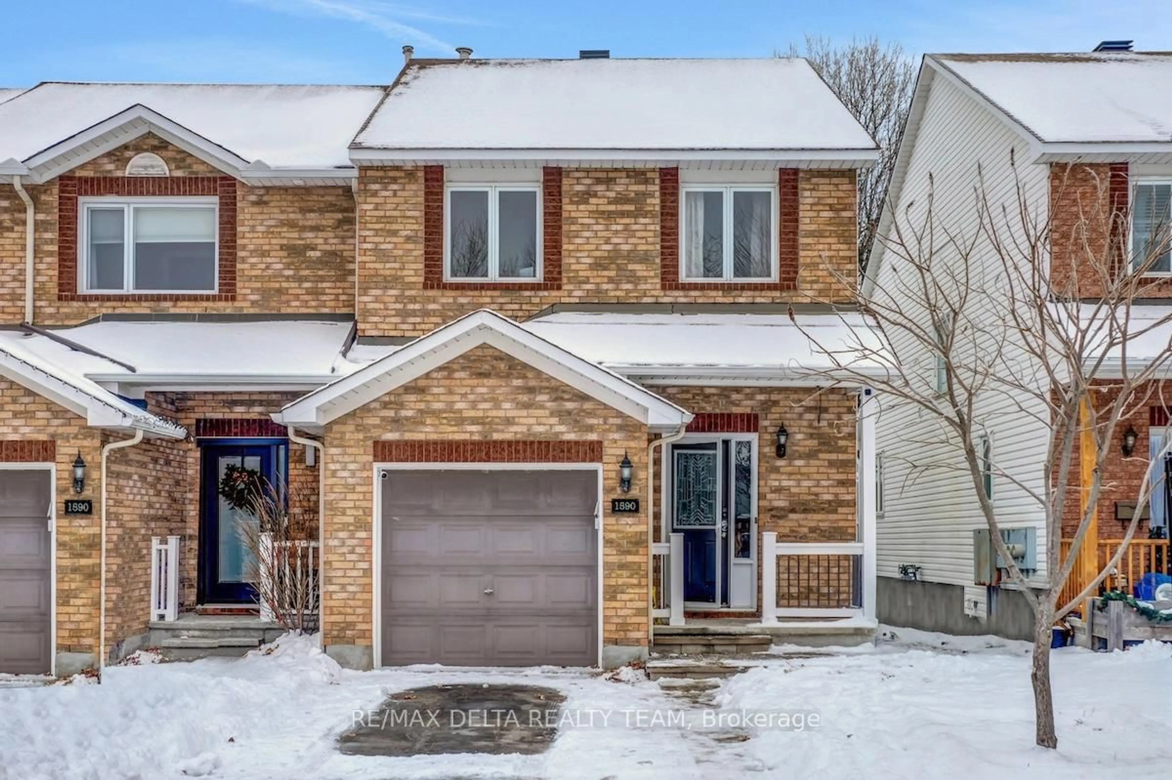 Home with brick exterior material, street for 1590 Cedar Mills Rd, Orleans Ontario K1C 7M1