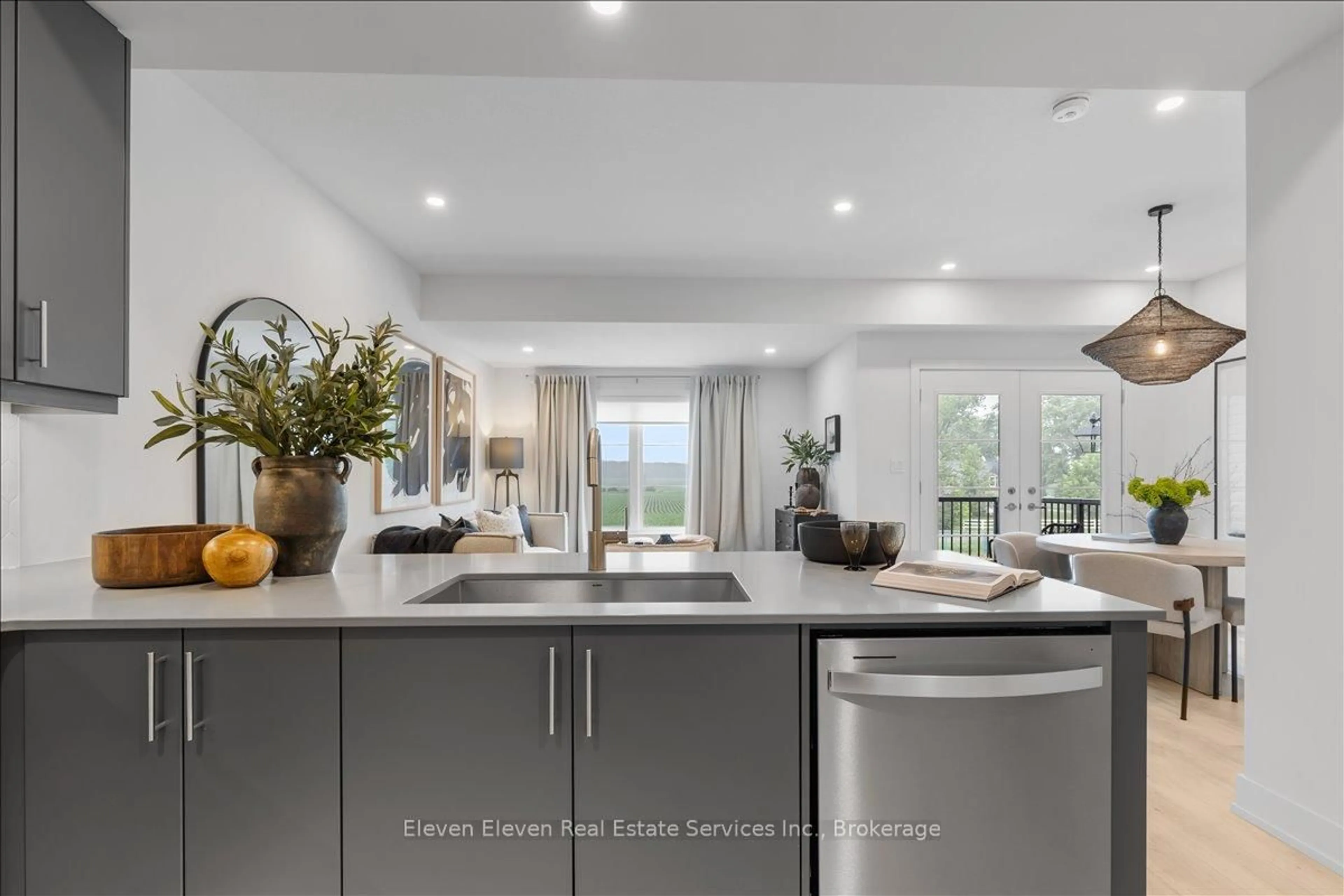 Open concept kitchen, ceramic/tile floor for 68 Ambience St, Stratford Ontario N5A 0L6