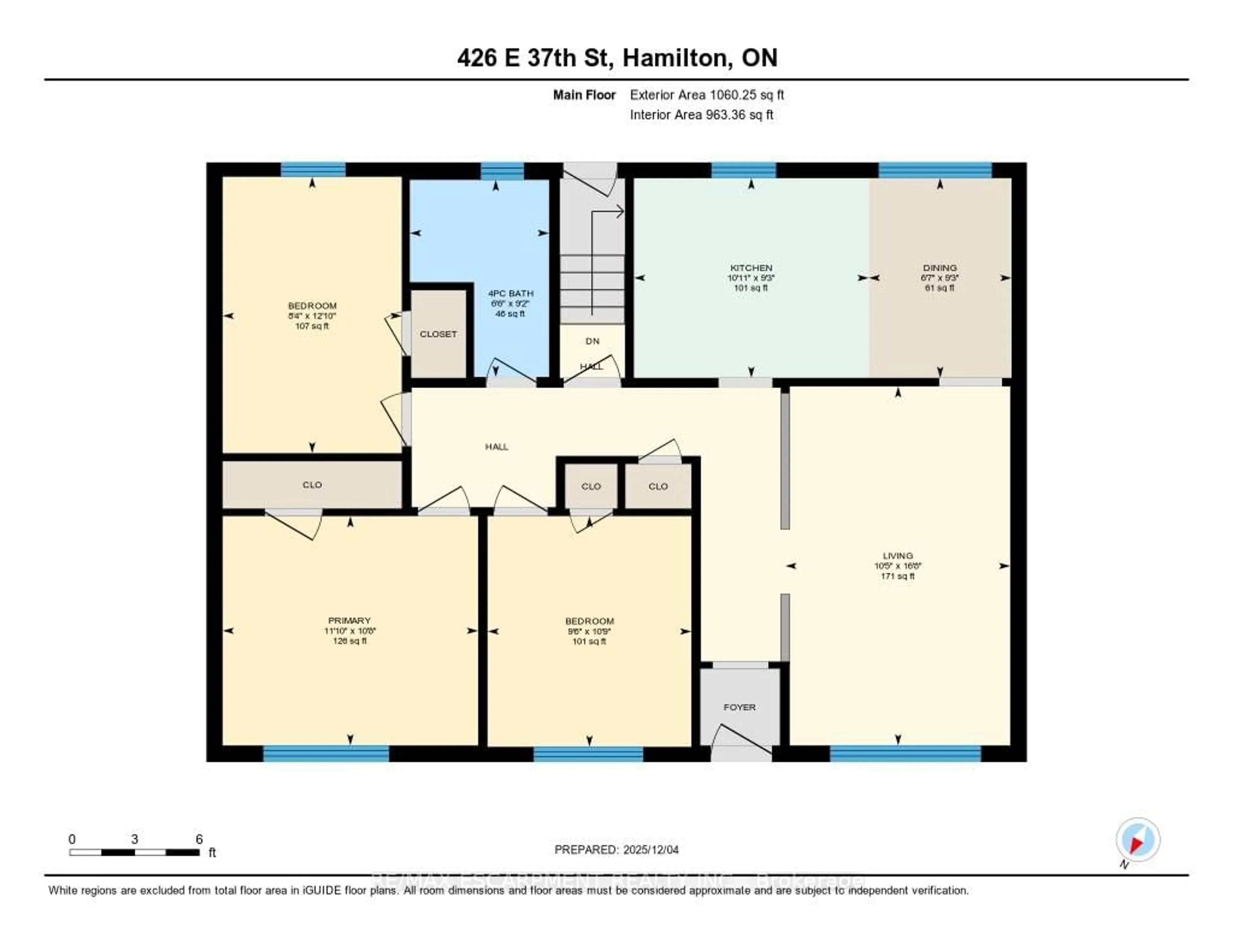 Floor plan for 426 East 37th St, Hamilton Ontario L8V 4B8
