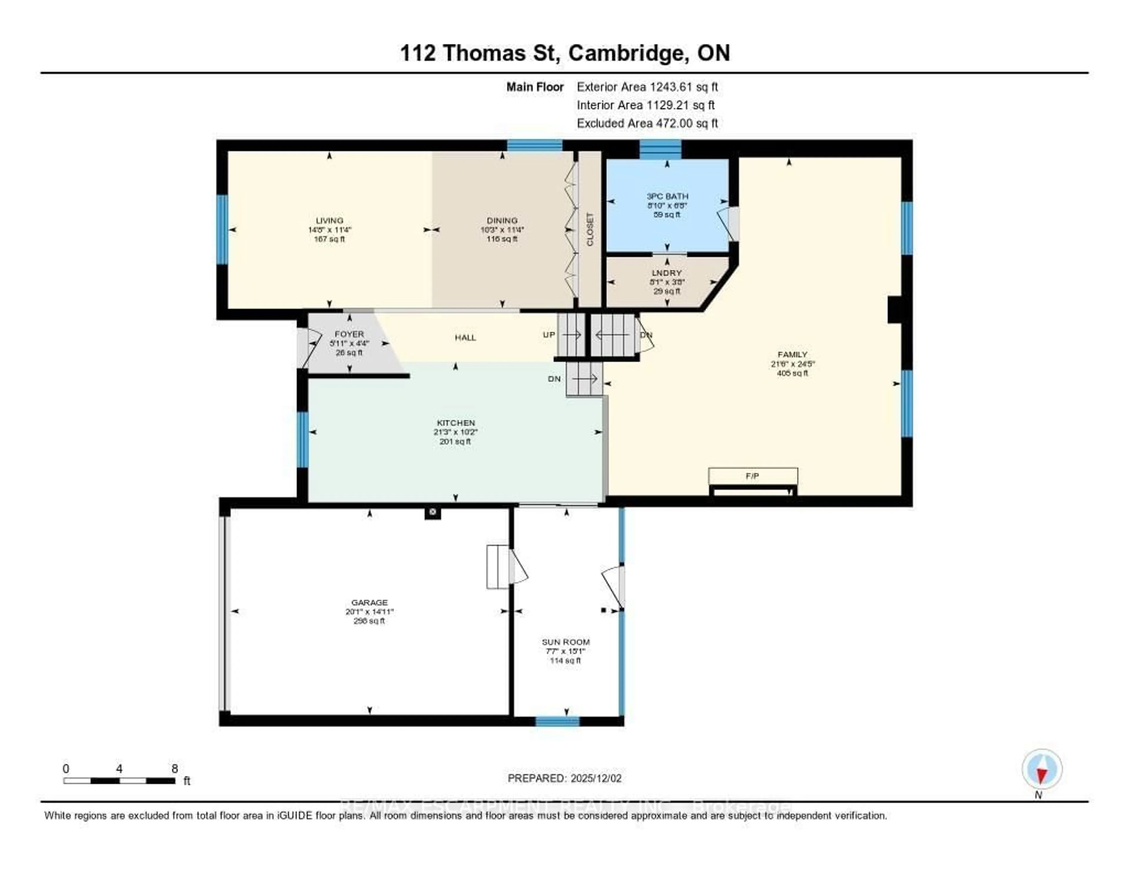 Floor plan for 112 Thomas St, Cambridge Ontario N3C 3C7