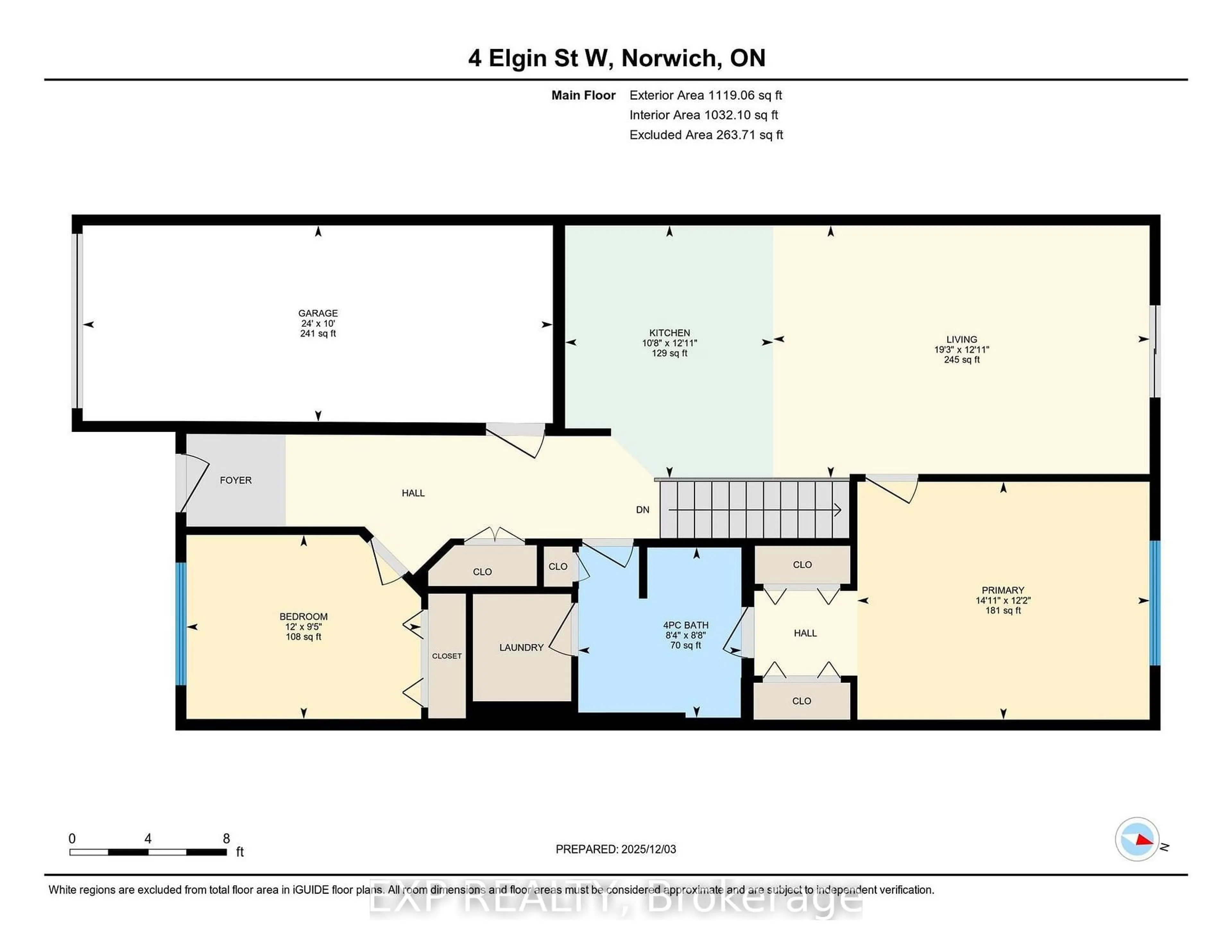 Floor plan for 4 Elgin St, Norwich Ontario N0J 1P0