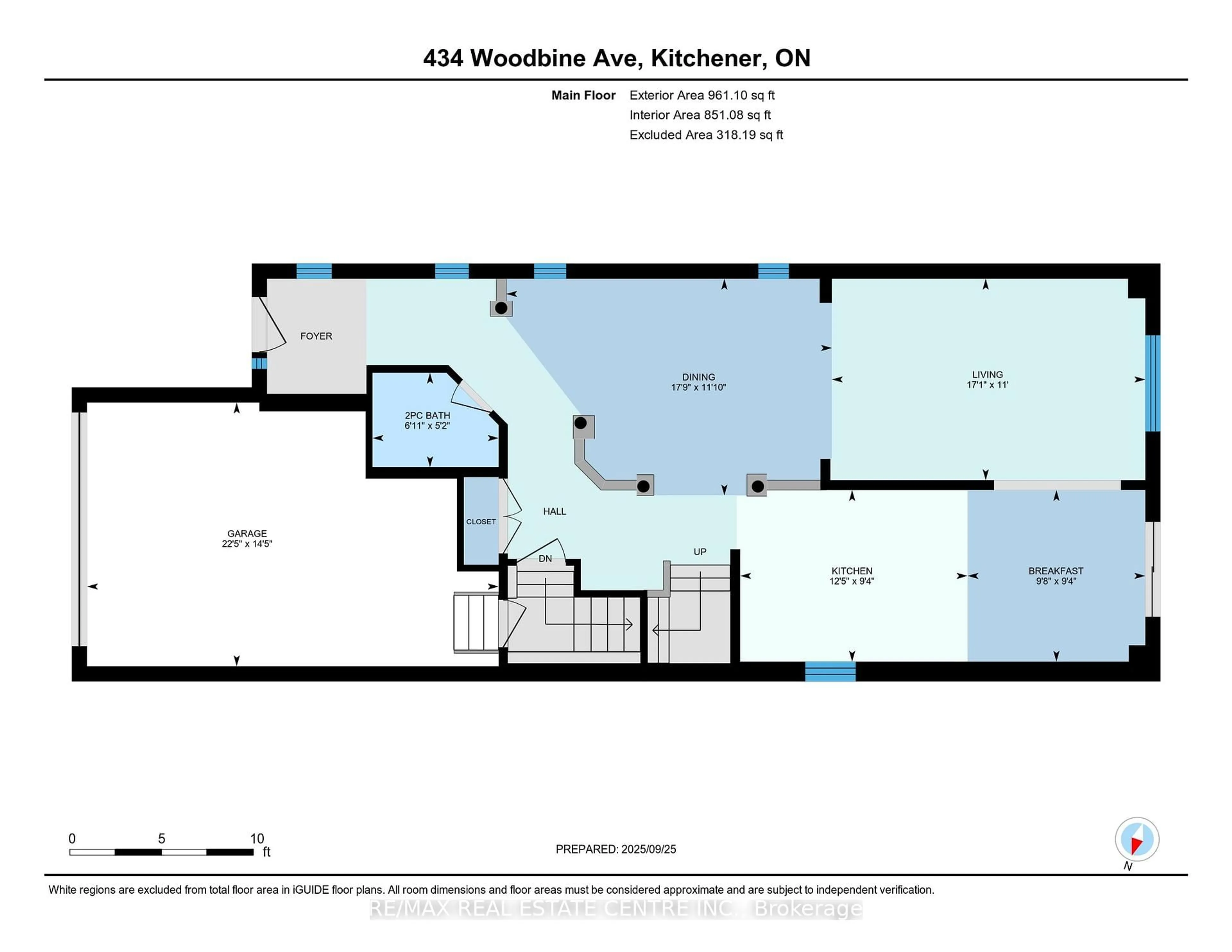 Floor plan for 434 Woodbine Ave, Kitchener Ontario N2R 0A6