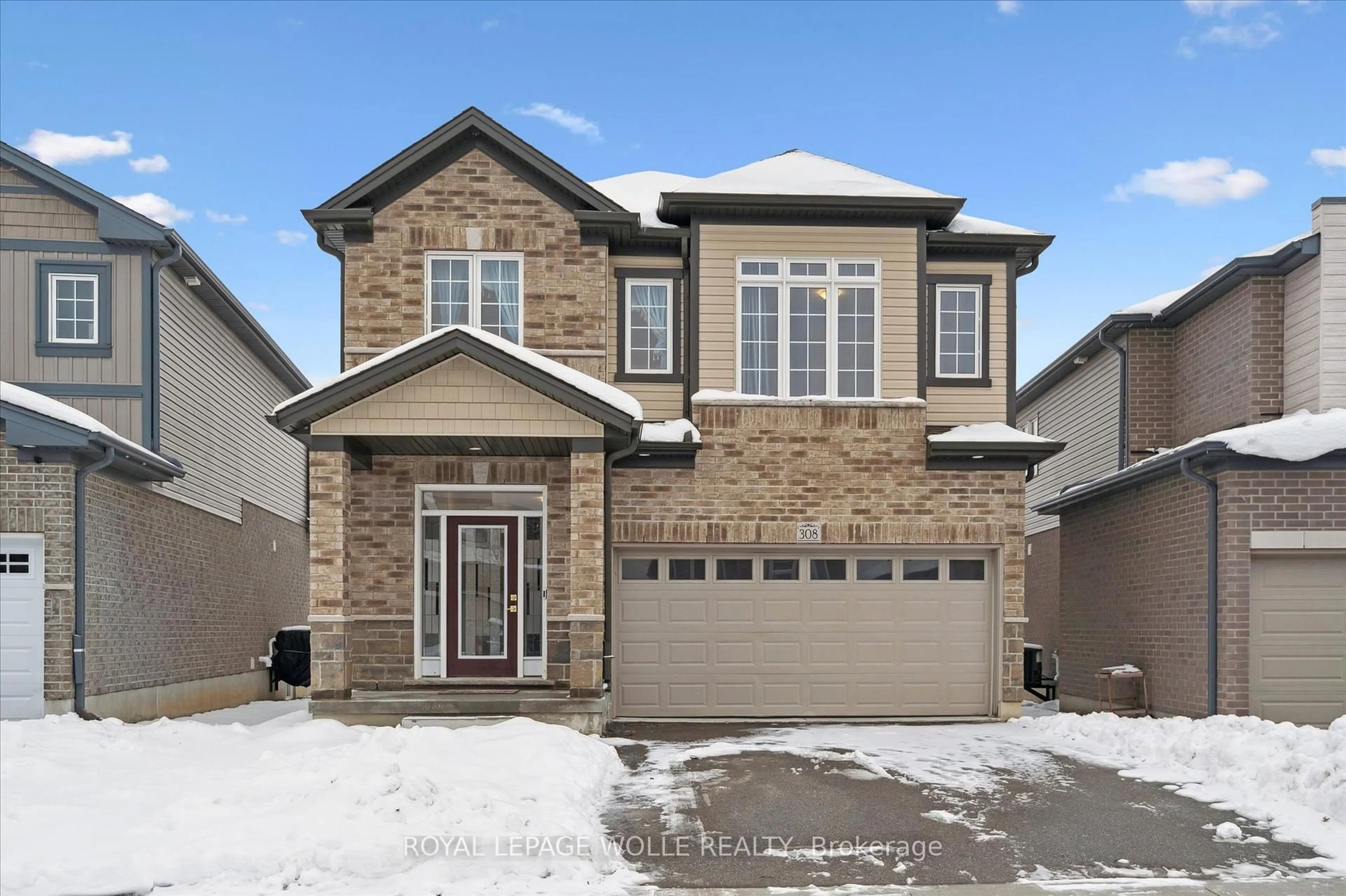 Home with brick exterior material, street for 308 Freure Dr, Cambridge Ontario N1S 0C1