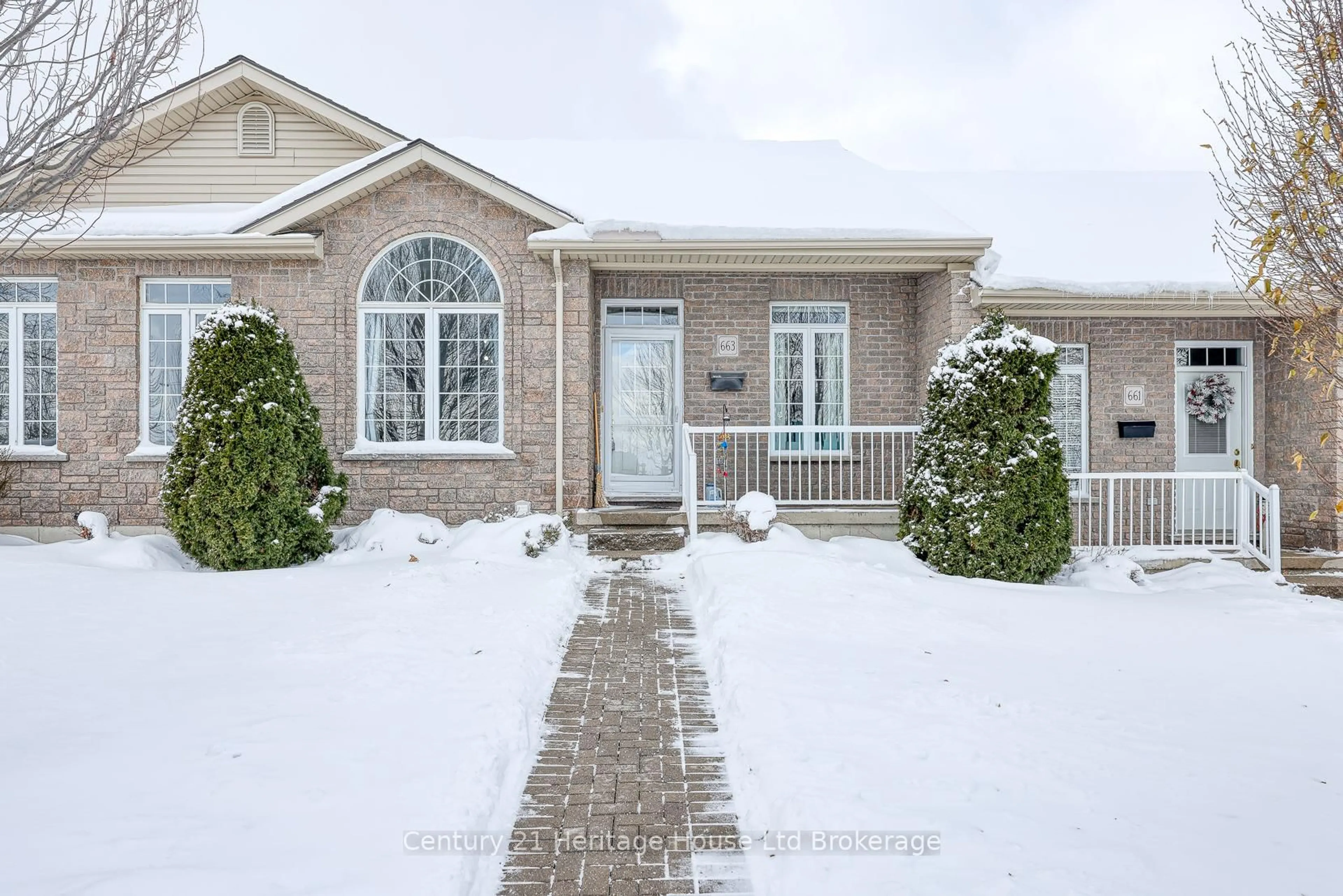 Home with brick exterior material, street for 663 Southwood Way #4, Woodstock Ontario N4S 9A6