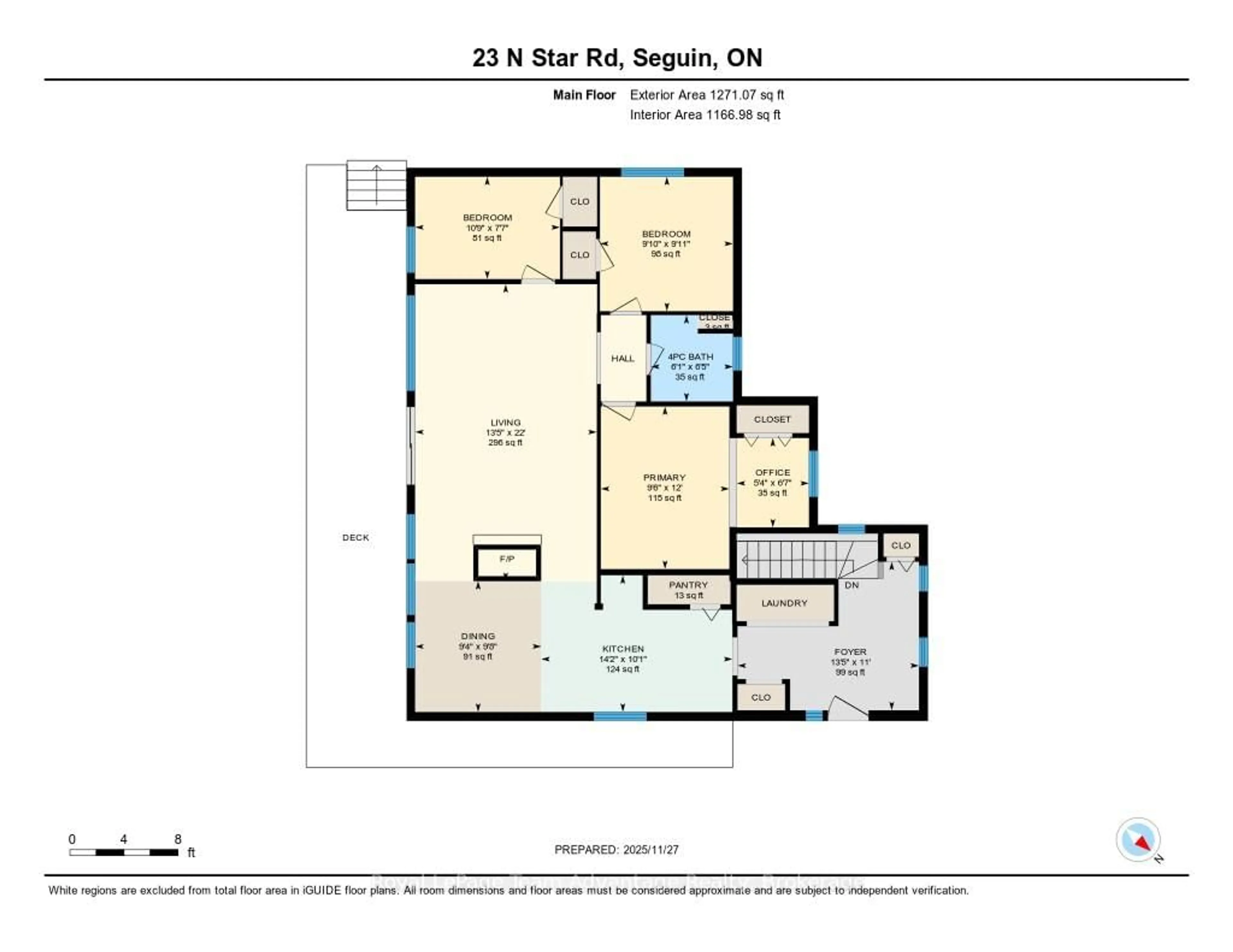 Floor plan for 23 North Star Rd, Seguin Ontario P2A 2W9