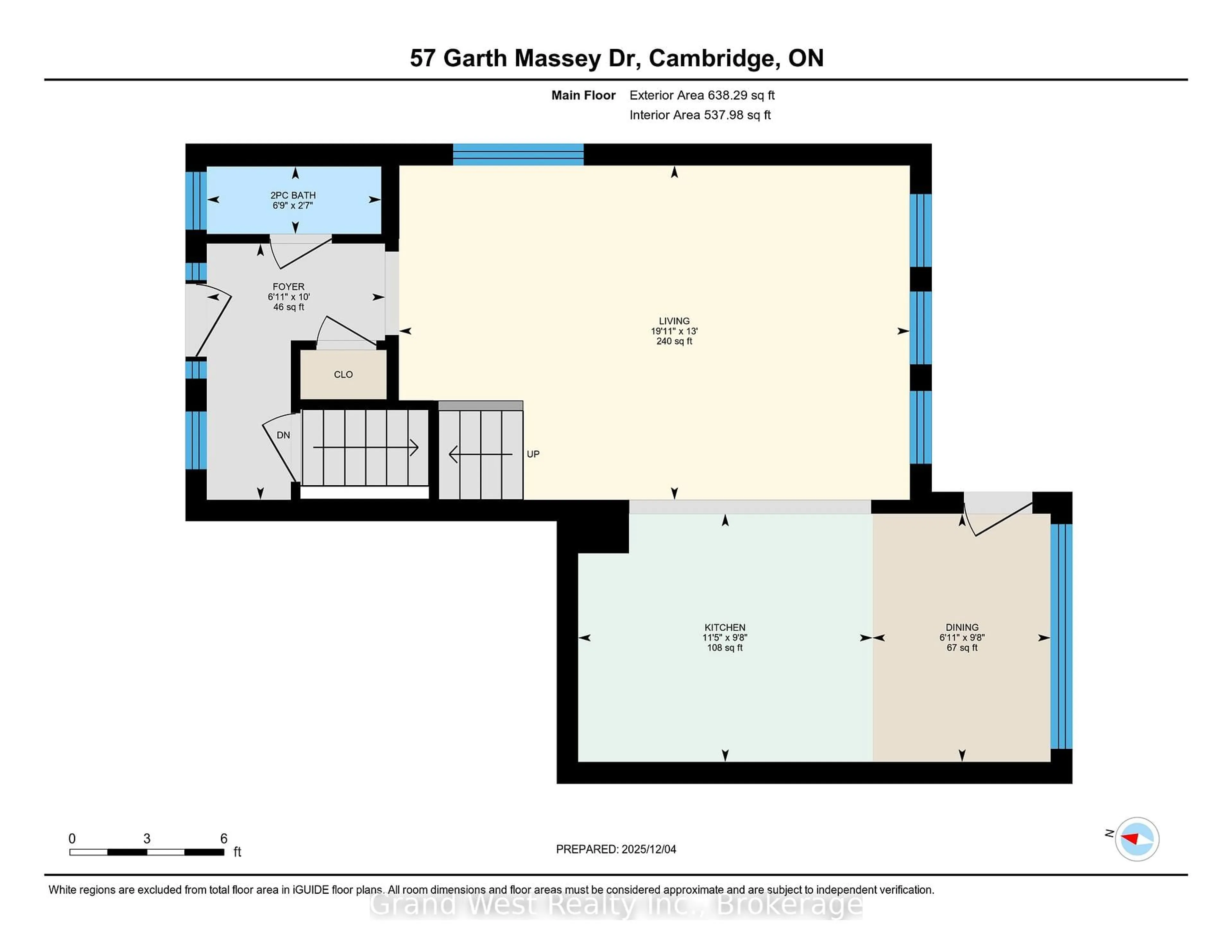 Floor plan for 57 Garth Massey Dr, Cambridge Ontario N1T 2G9