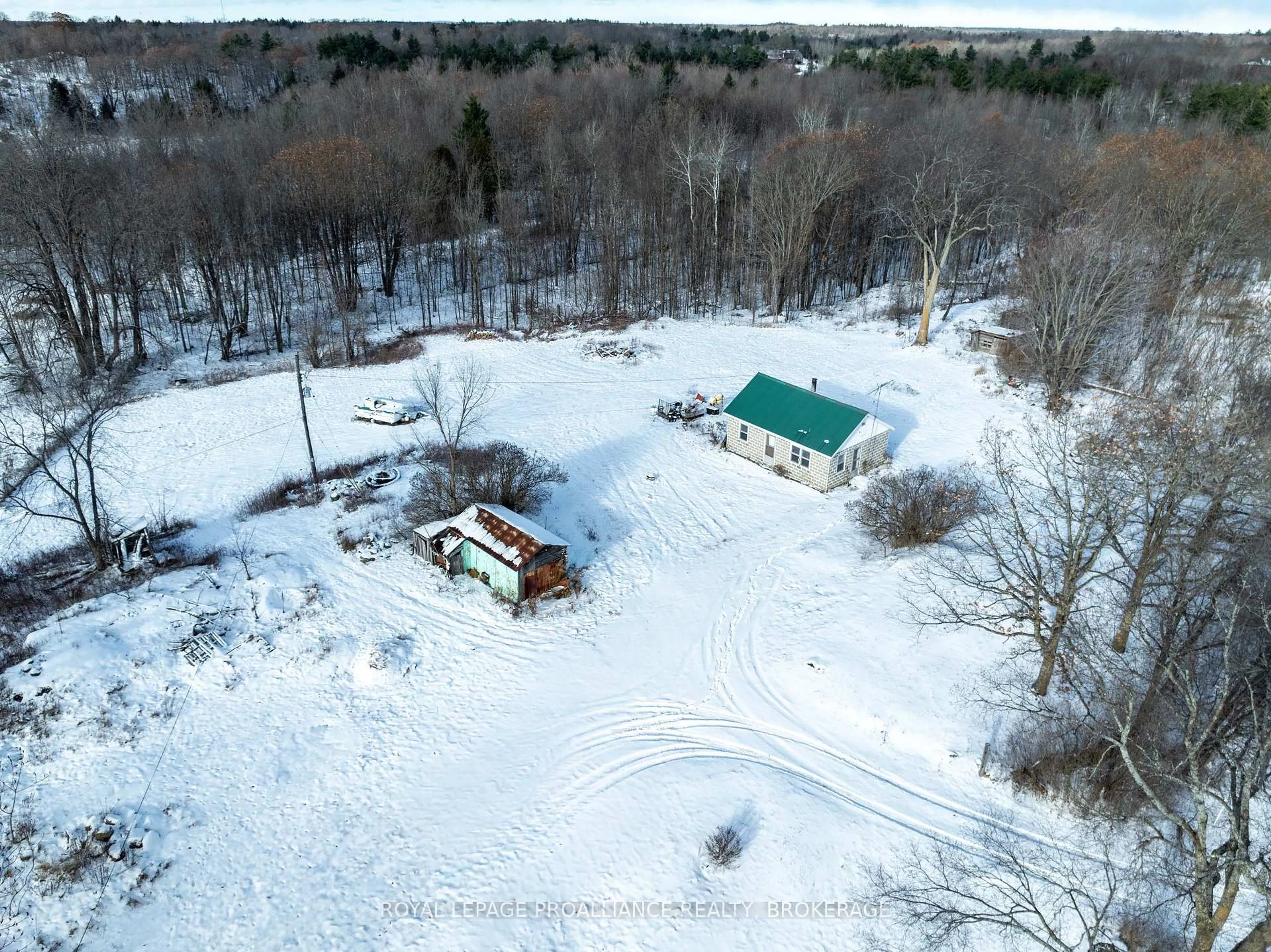 A pic from outside/outdoor area/front of a property/back of a property/a pic from drone, unknown for 568 Ritchie Sdrd, Westport Ontario K0G 1X0