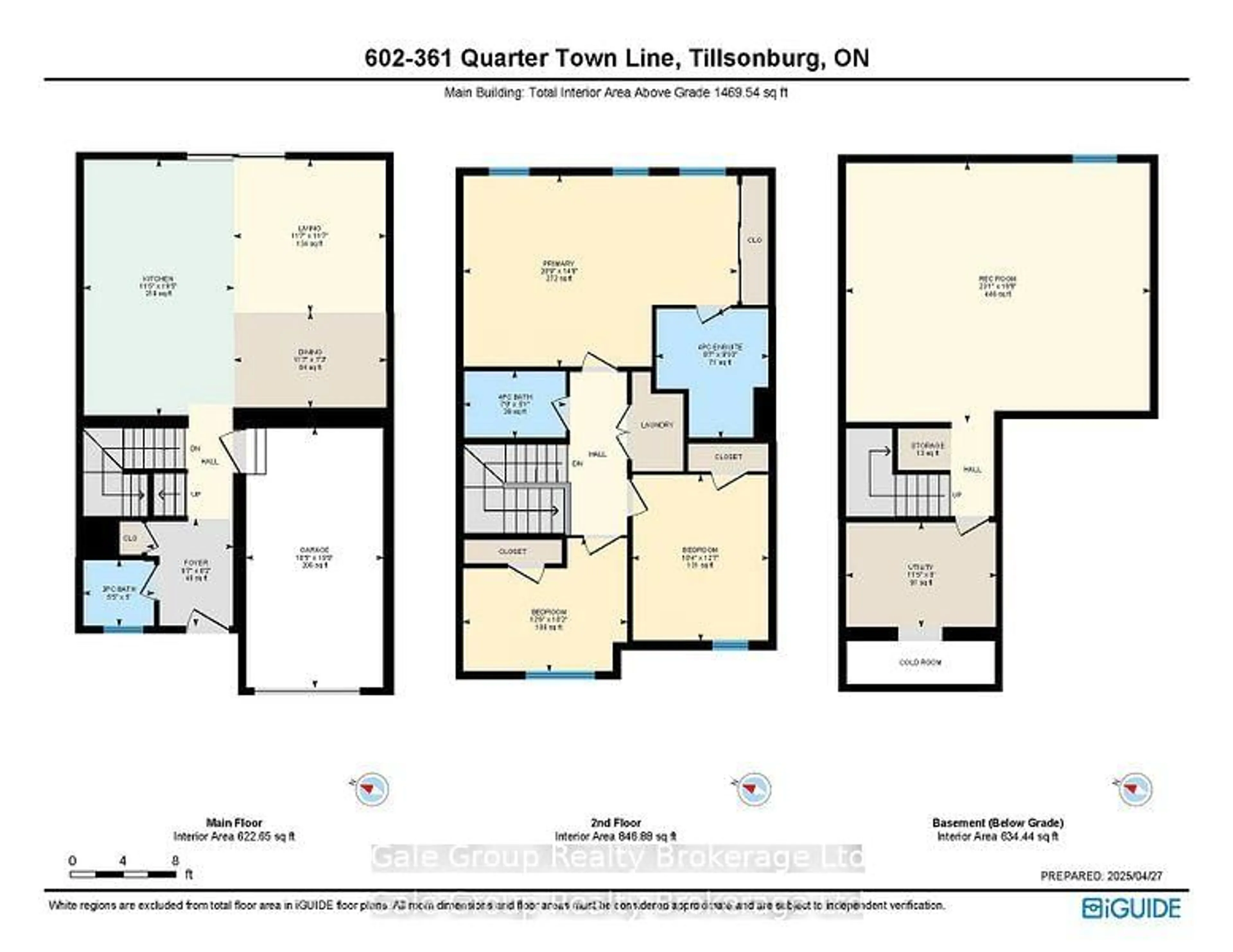 Floor plan for 361 Quarter Town Line #602, Tillsonburg Ontario N4G 0K2