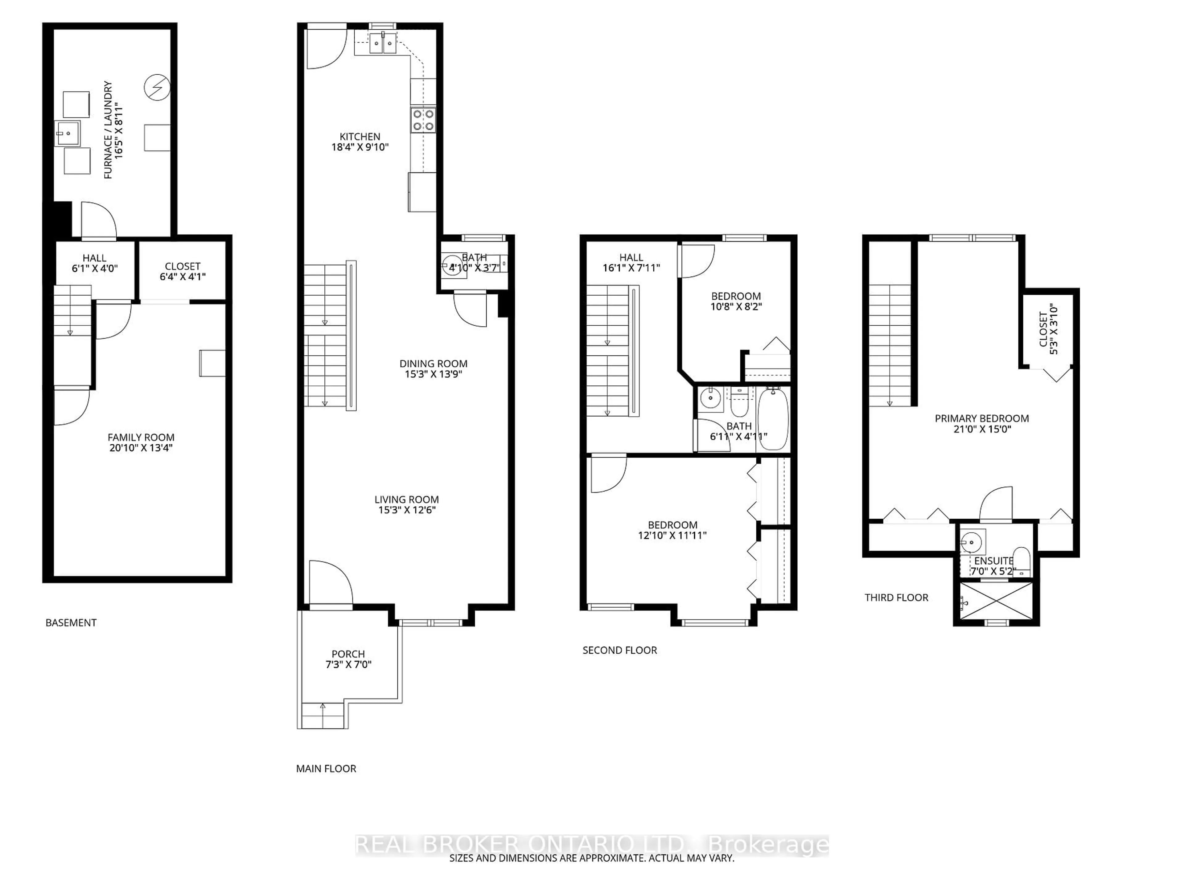 Floor plan for 232 Wellington St, Hamilton Ontario L8L 5A8