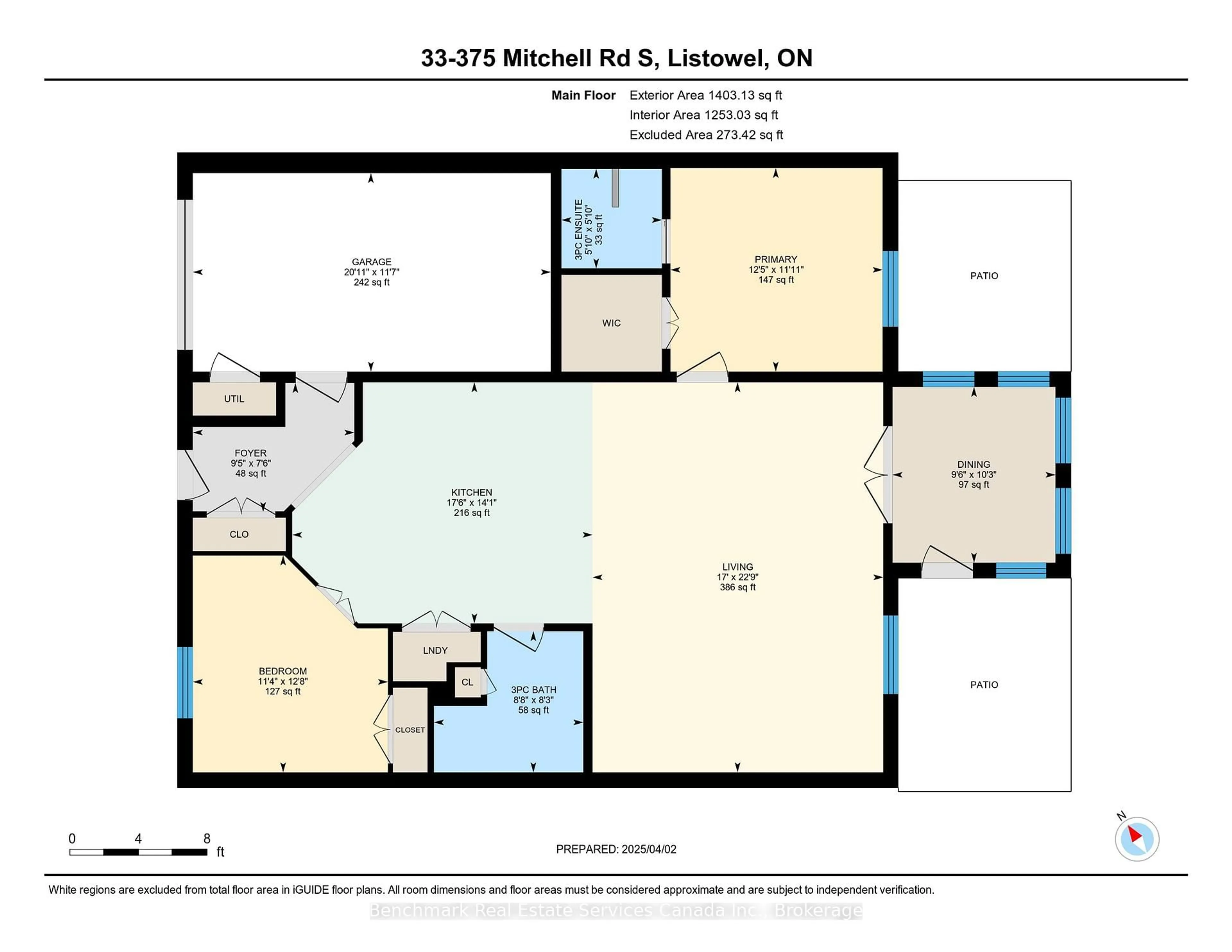 Floor plan for 375 Mitchell Rd #33, North Perth Ontario N4W 0H4