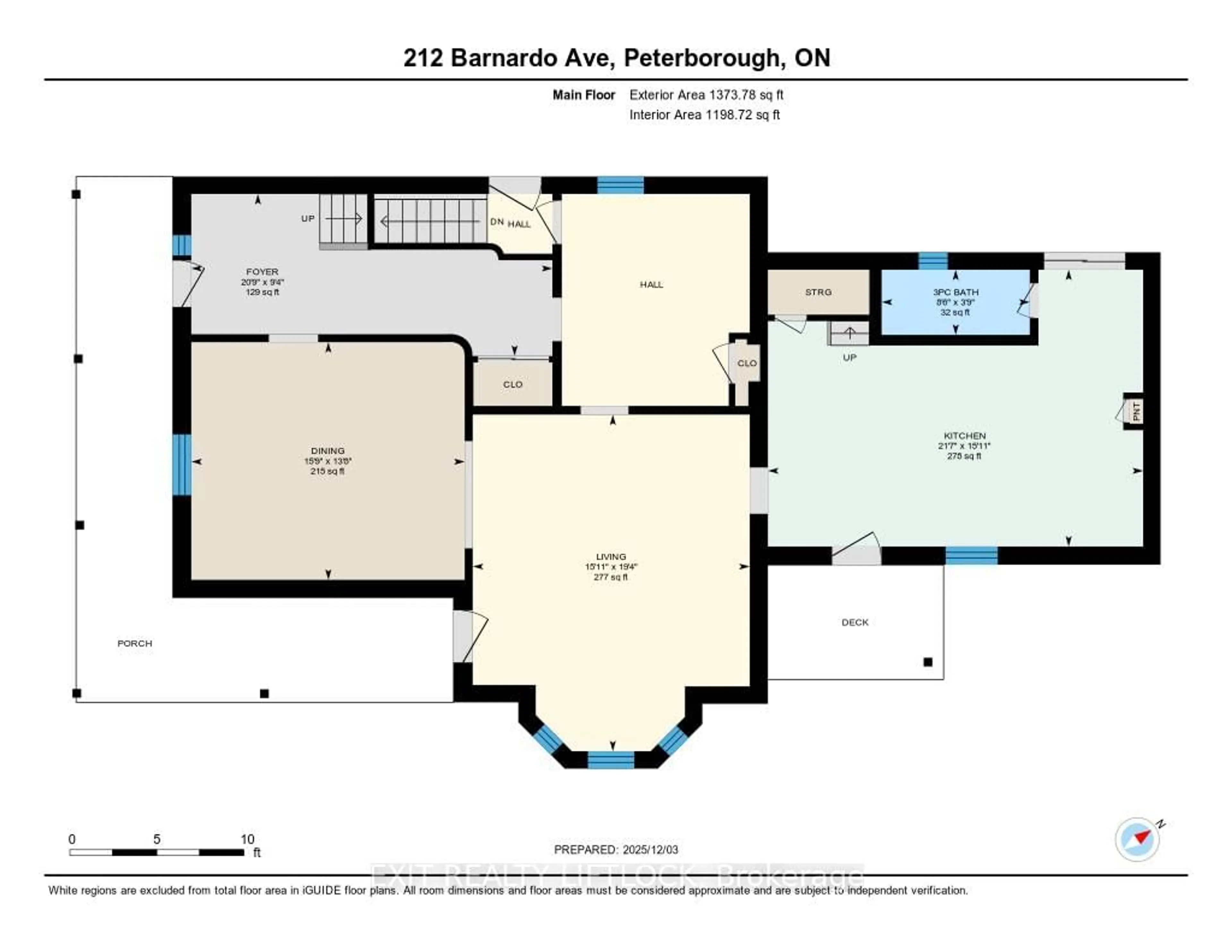 Floor plan for 212 Barnardo Ave, Peterborough Ontario K9H 5V7