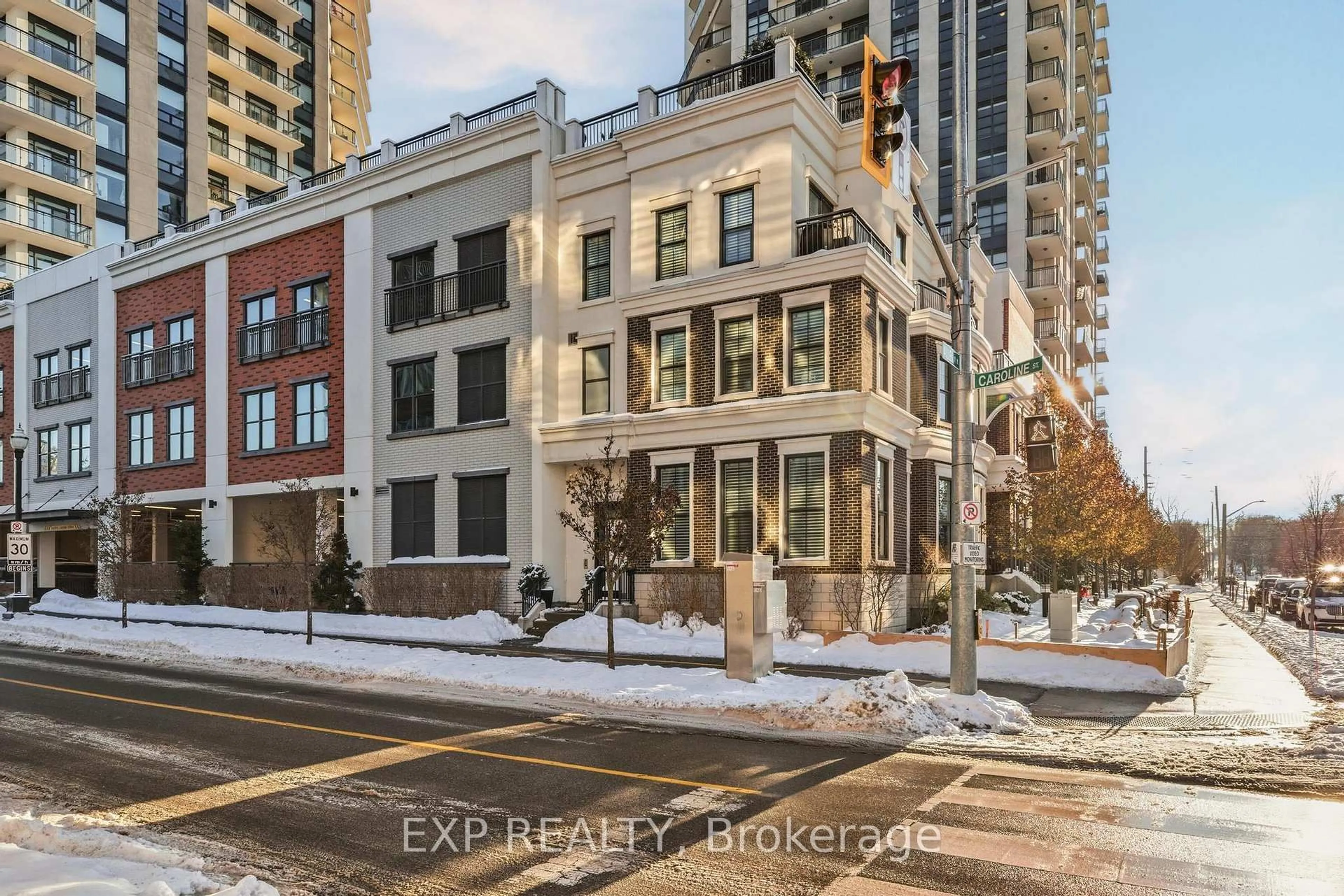 Home with brick exterior material, street for 155 Caroline St #TH10, Waterloo Ontario N2L 0J8