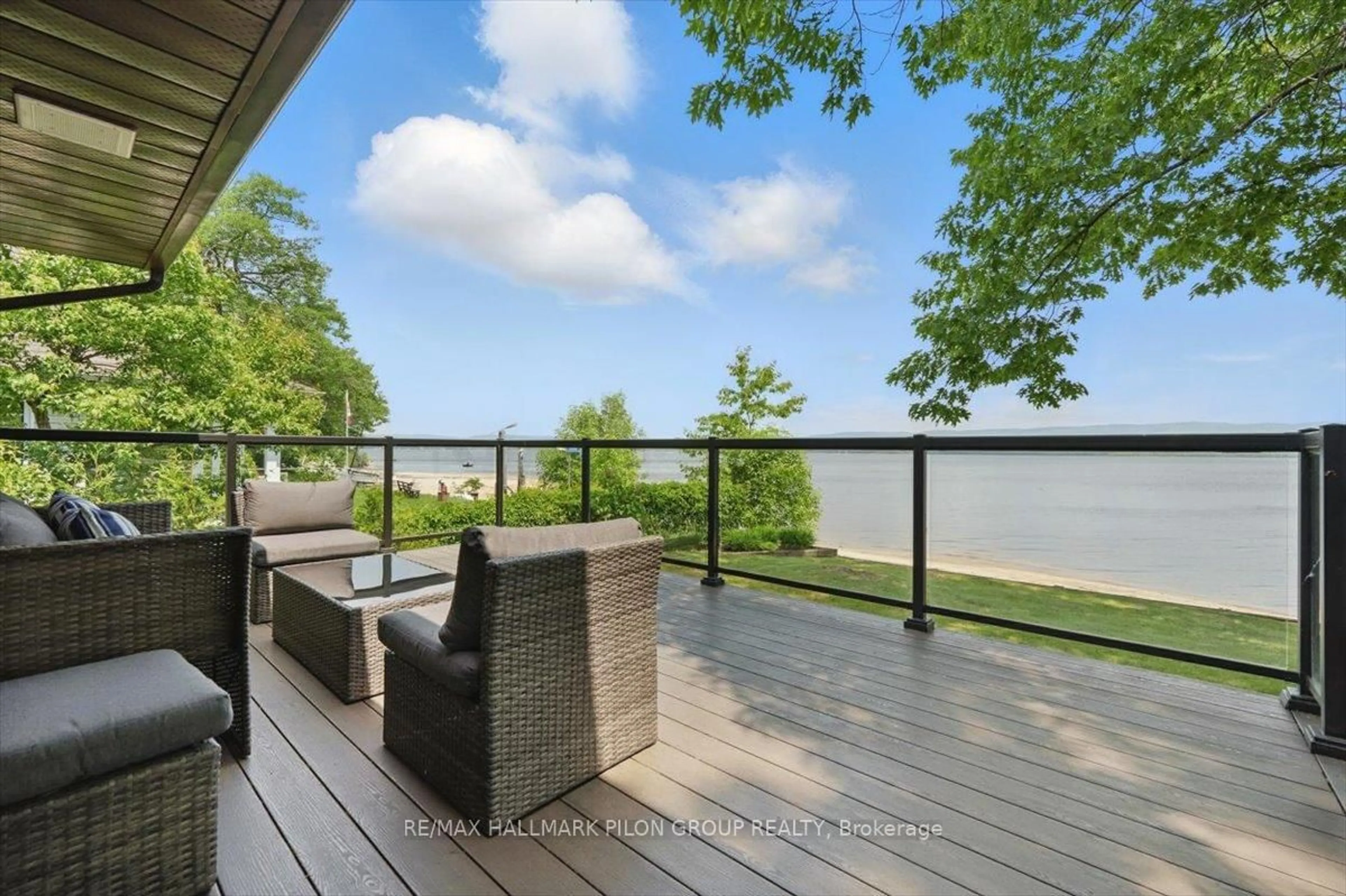Patio, water/lake/river/ocean view for 584 Bayview Dr, Ottawa Ontario K0A 3M0
