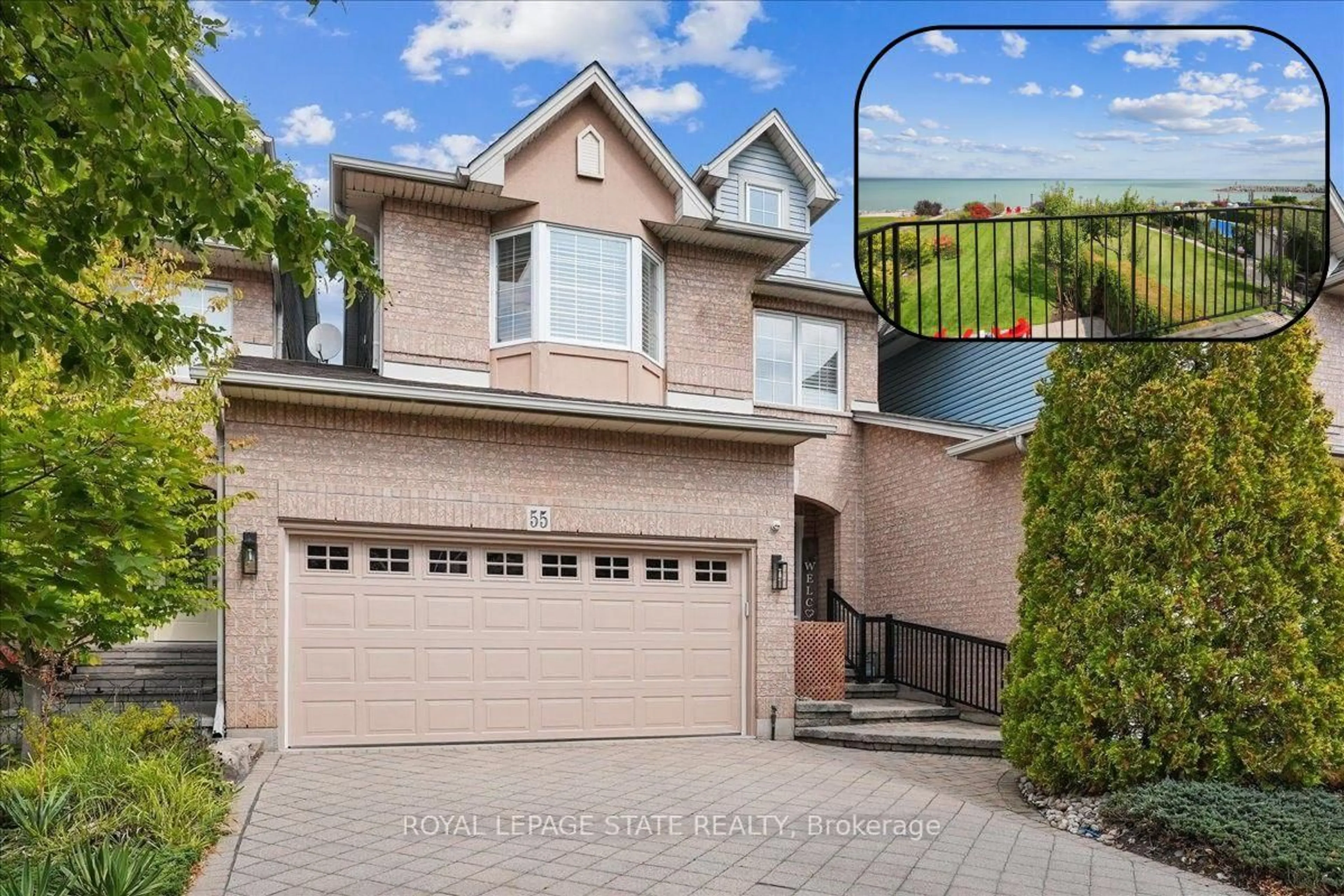 Home with brick exterior material, street for 55 Edgewater Dr, Hamilton Ontario L8E 4Z2