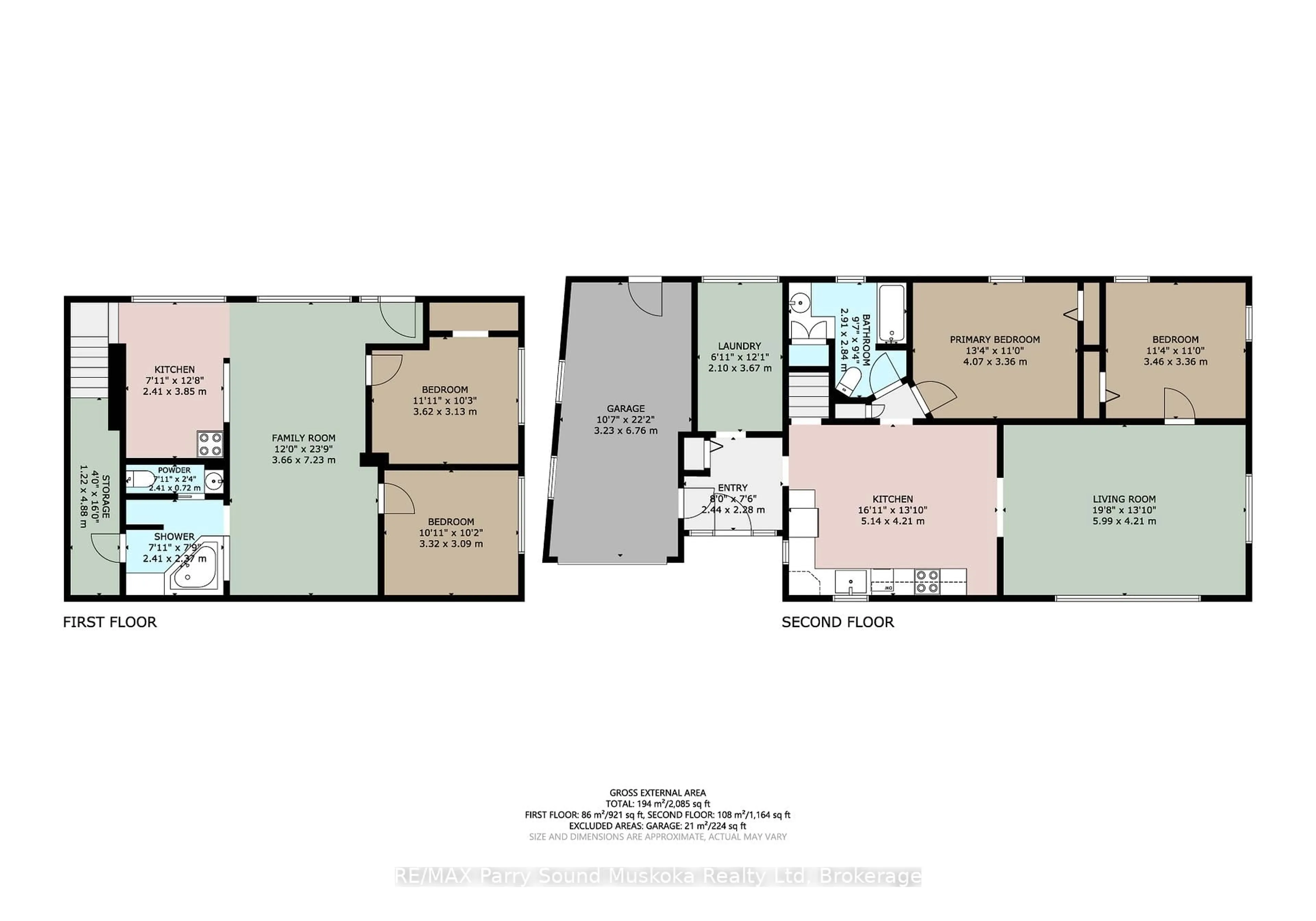 Floor plan for 53 124 Highway, McDougall Ontario P2A 2W9