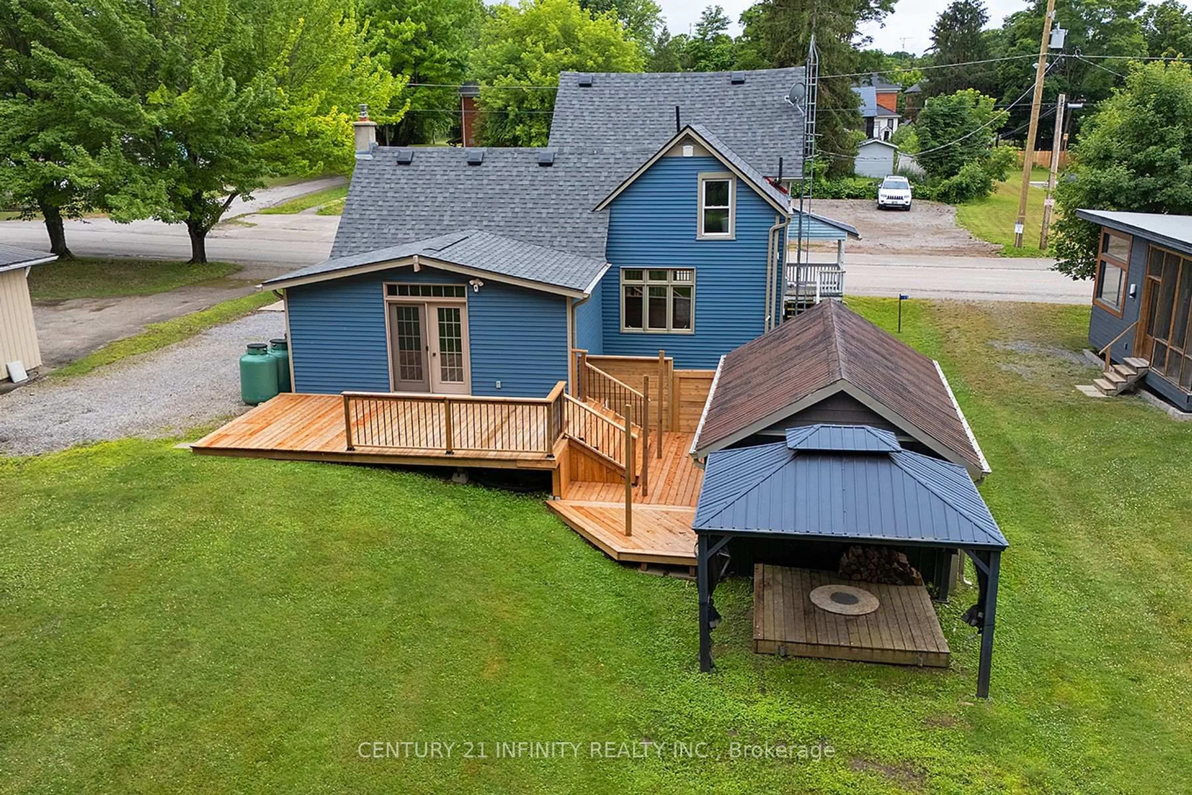 A pic from outside/outdoor area/front of a property/back of a property/a pic from drone, unknown for 11 Campbell St, Rideau Lakes Ontario K0G 1V0