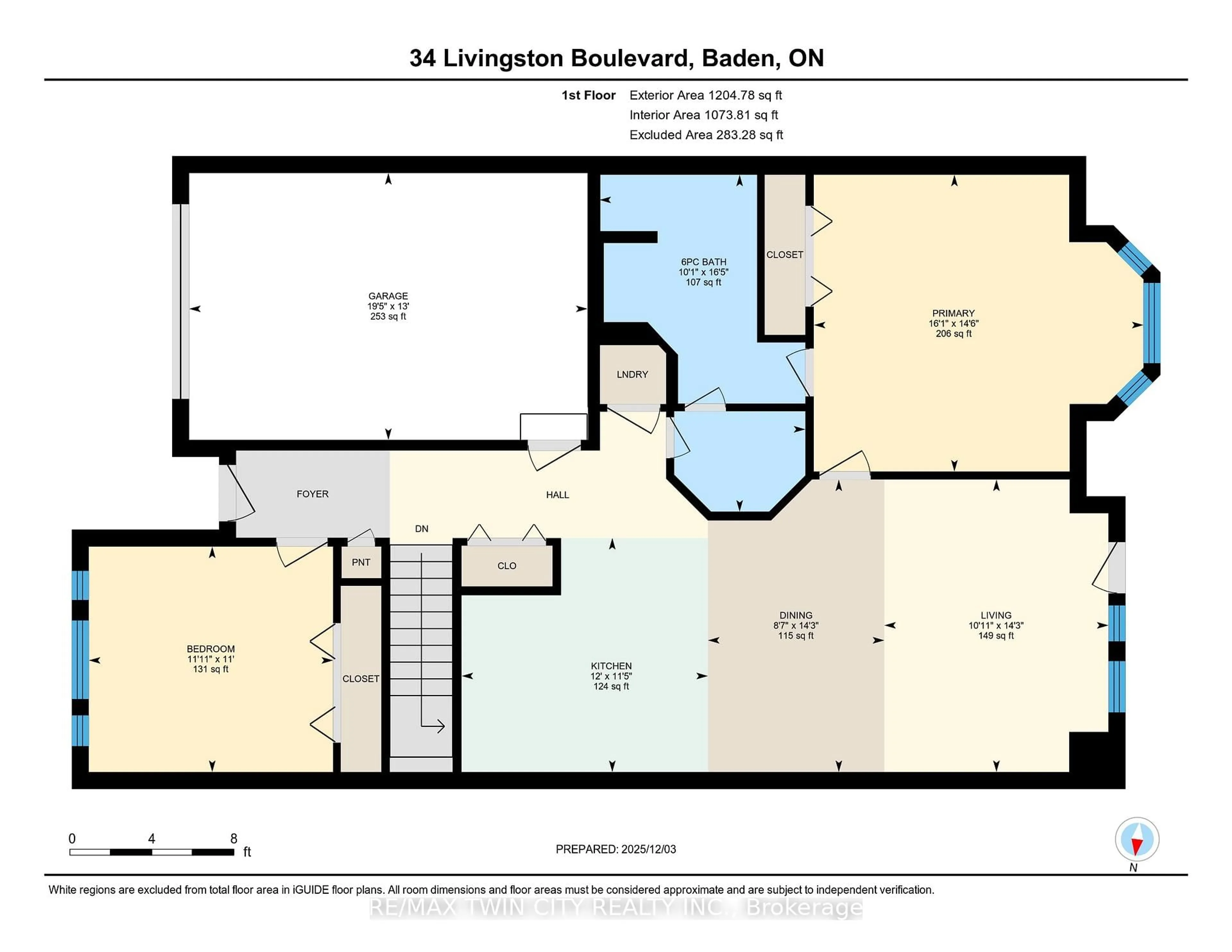 Floor plan for 34 Livingston Blvd #15, Wilmot Ontario N3A 4M7