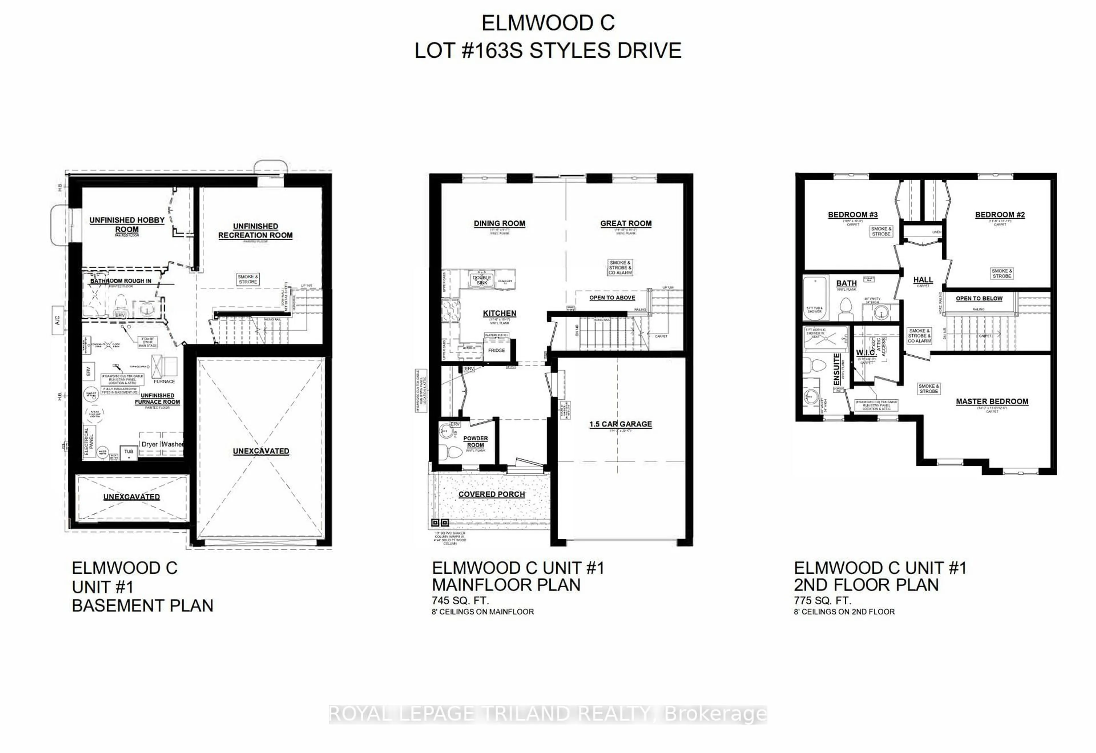 Floor plan for 165 STYLES Dr, St. Thomas Ontario N5R 0R1